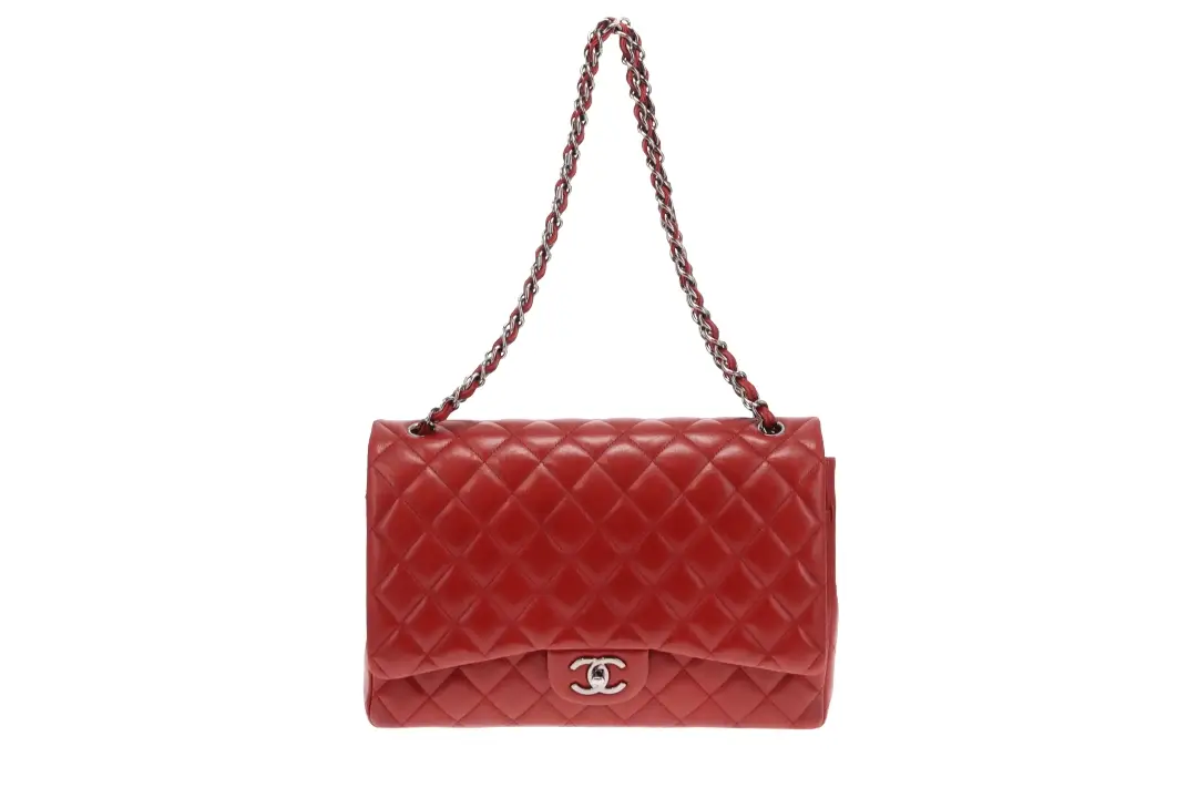 Chanel Classic Maxi Double Flap Rouge Leather SH 2013/14 - Image 6