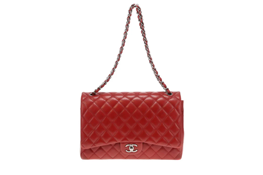 Chanel Classic Maxi Double Flap Rouge Leather SH 2013/14 - Image 7