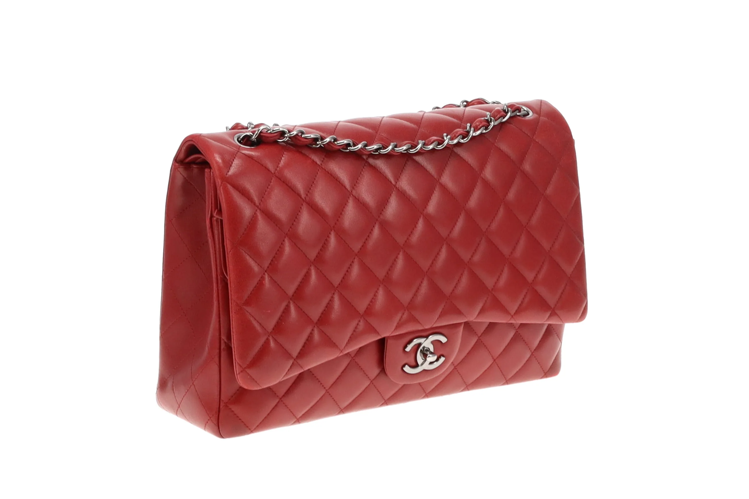 Chanel Classic Maxi Double Flap Rouge Leather SH 2013/14 - Image 8