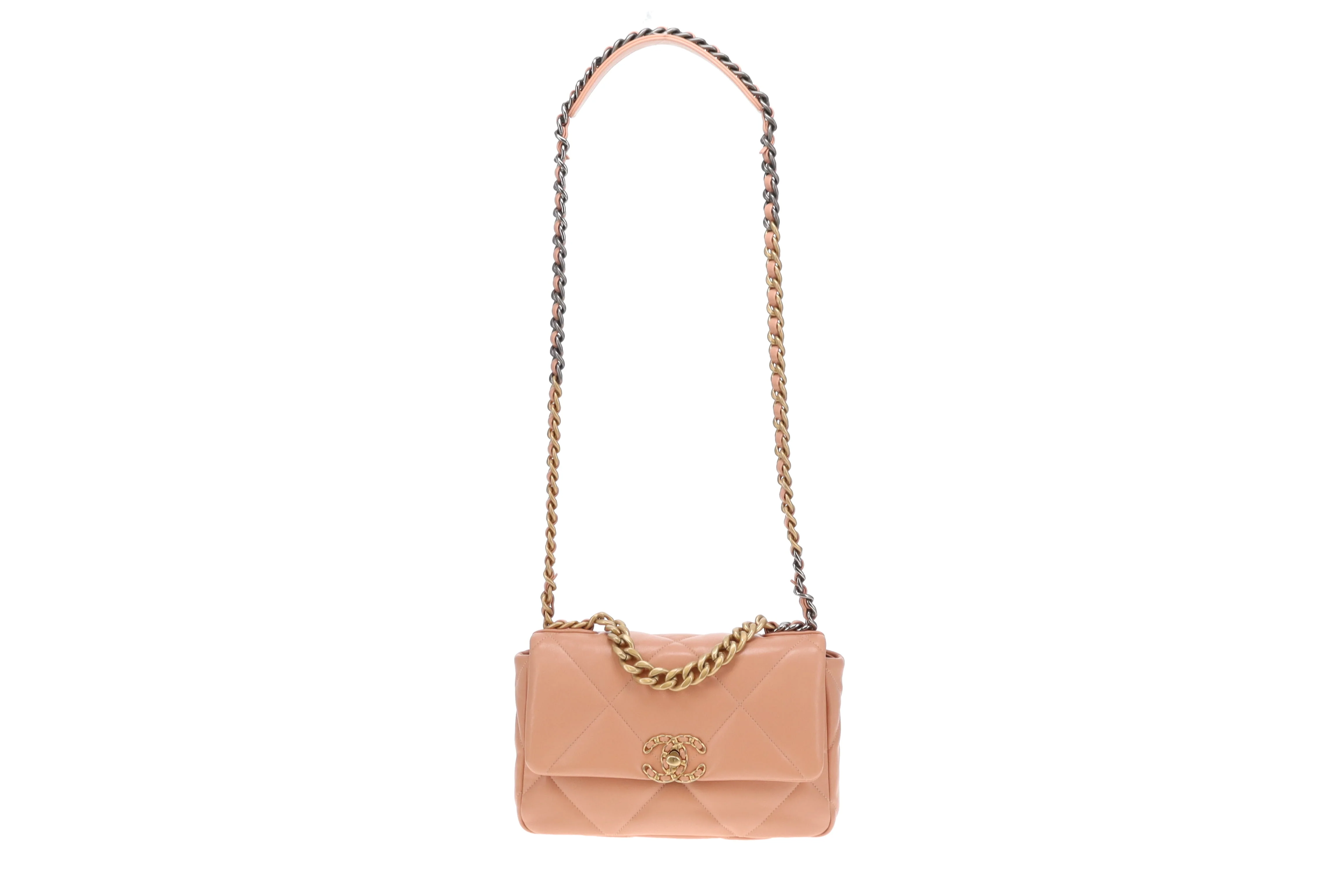 Chanel 19 Salmon Pink Small Chanel (NFID) - Image 4