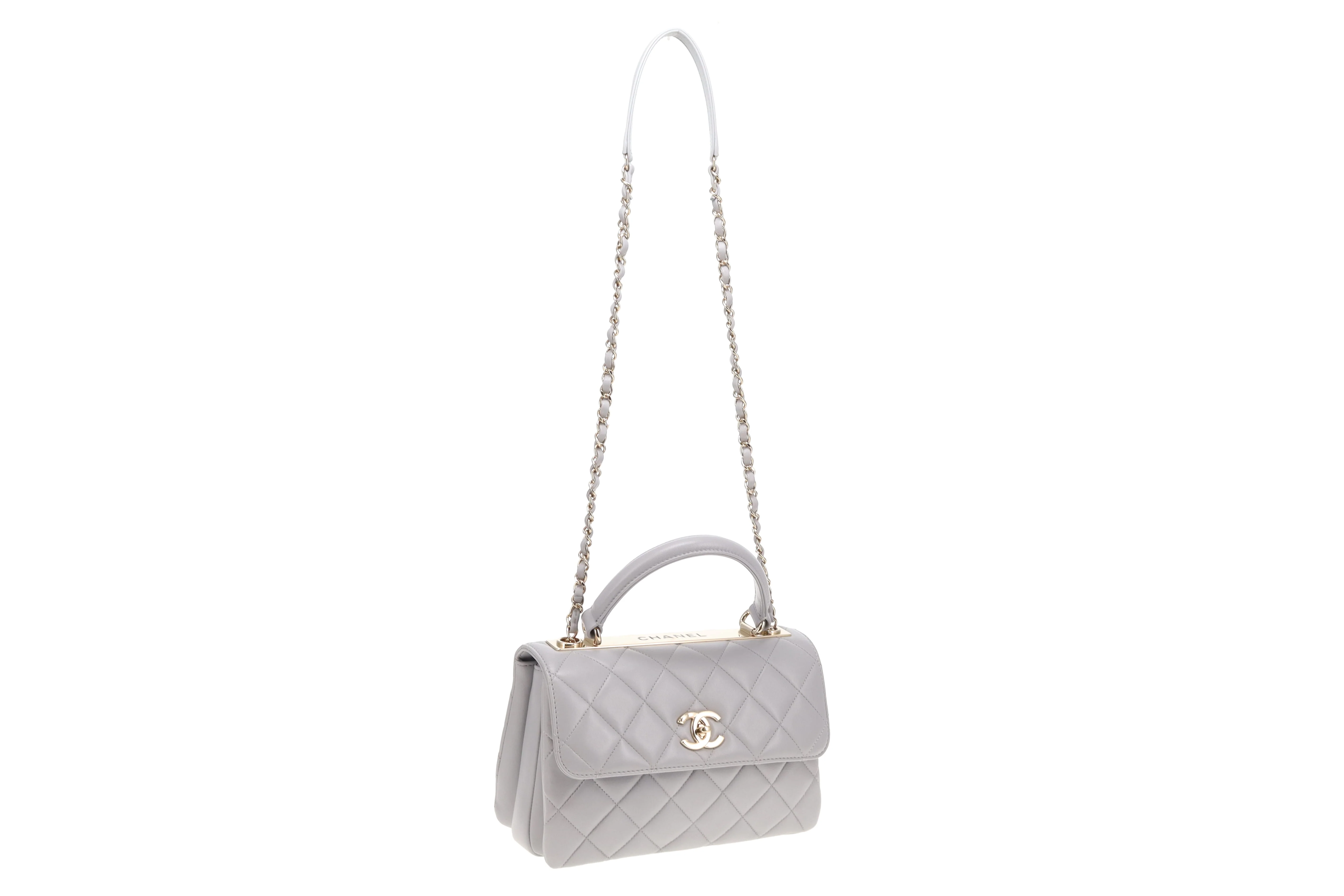 Chanel Trendy CC Small Grey Lambskin 2019 - Image 9