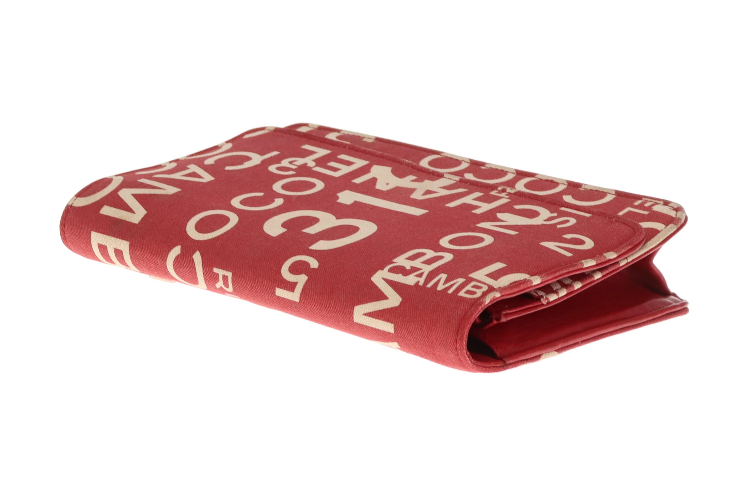 Chanel Wallet On Chain 31 Rue Cambon Red Canvas & Leather 2002/03 - Image 13