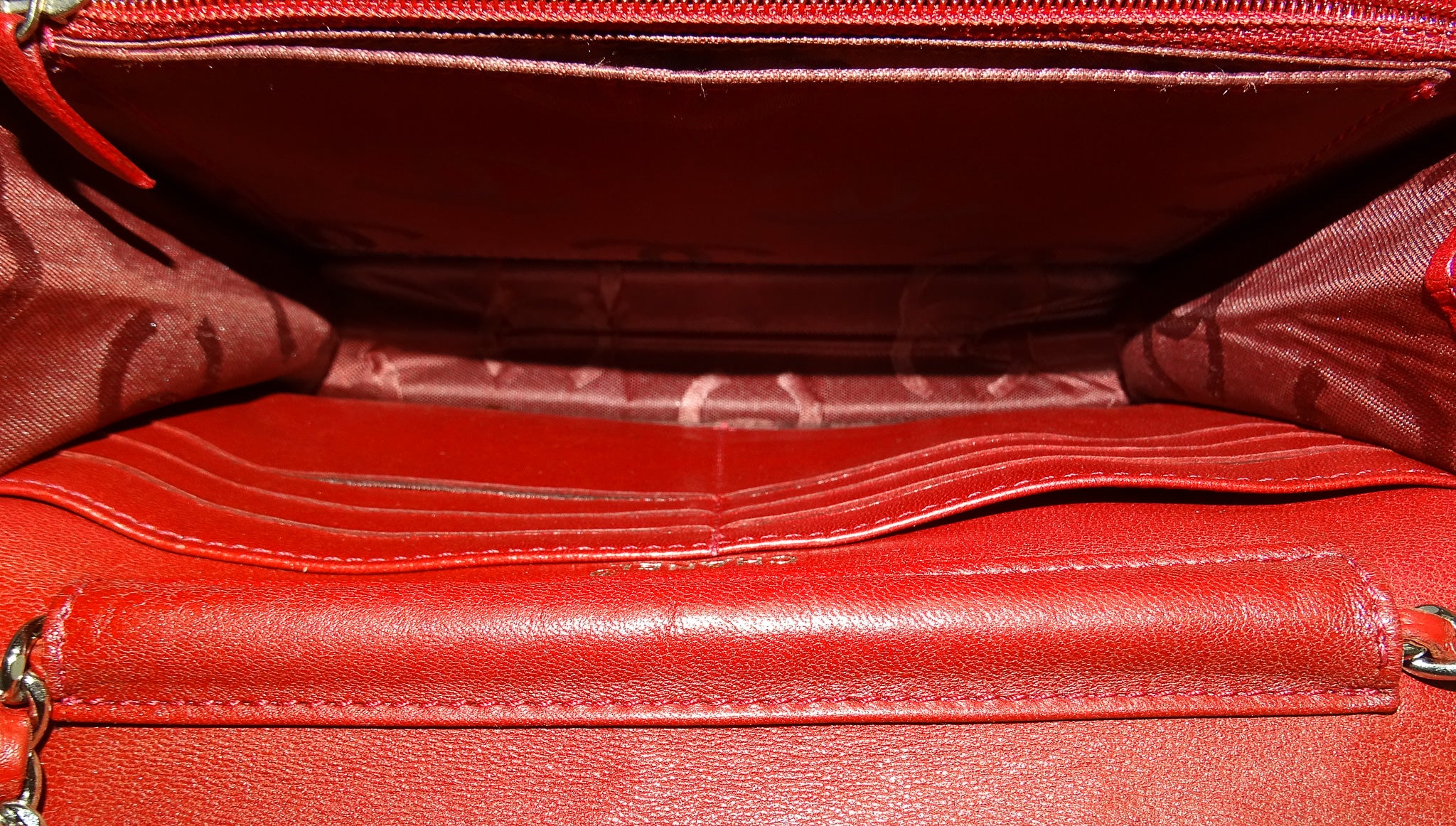 Chanel Wallet On Chain 31 Rue Cambon Red Canvas & Leather 2002/03 - Image 14