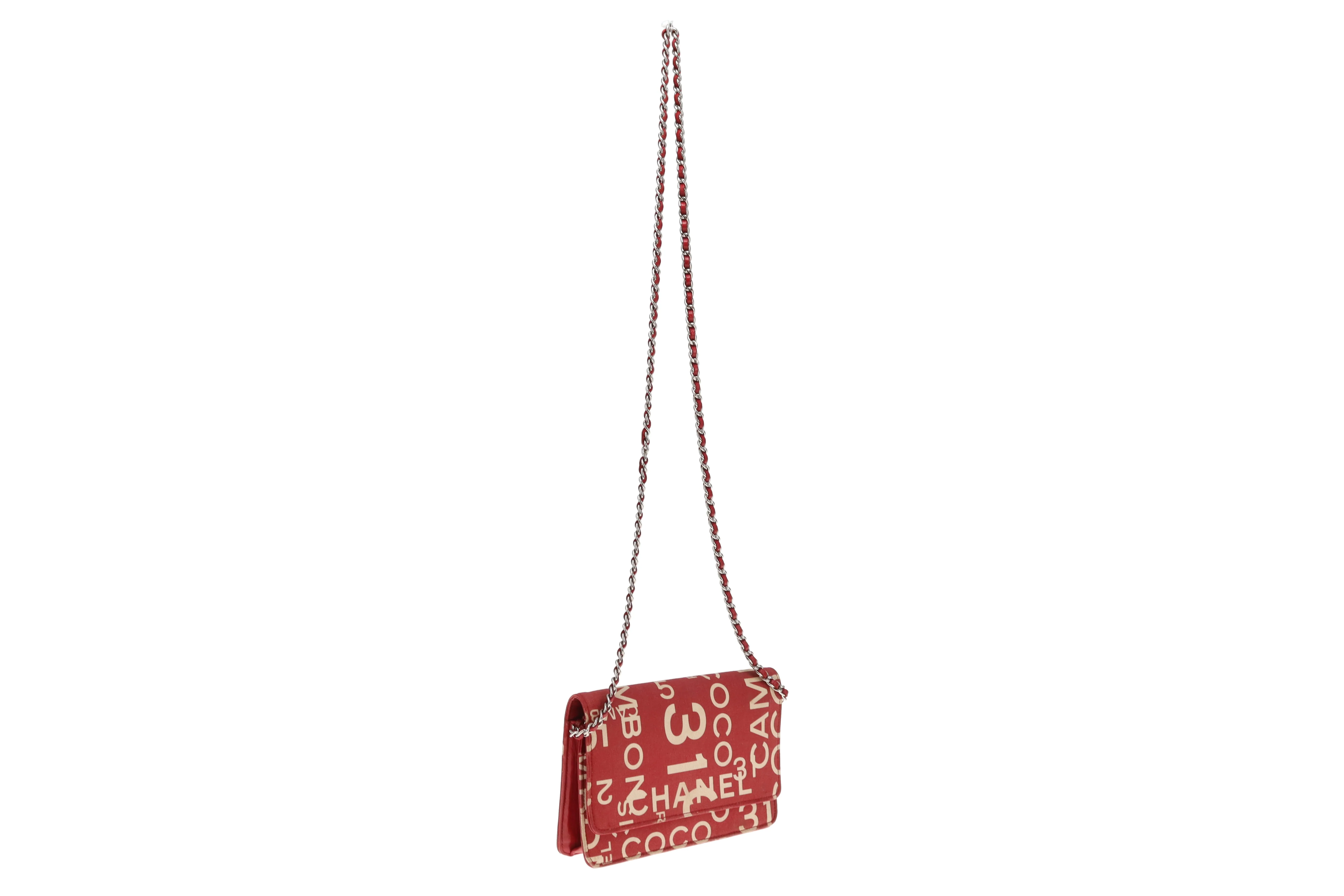 Chanel Wallet On Chain 31 Rue Cambon Red Canvas & Leather 2002/03 - Image 6
