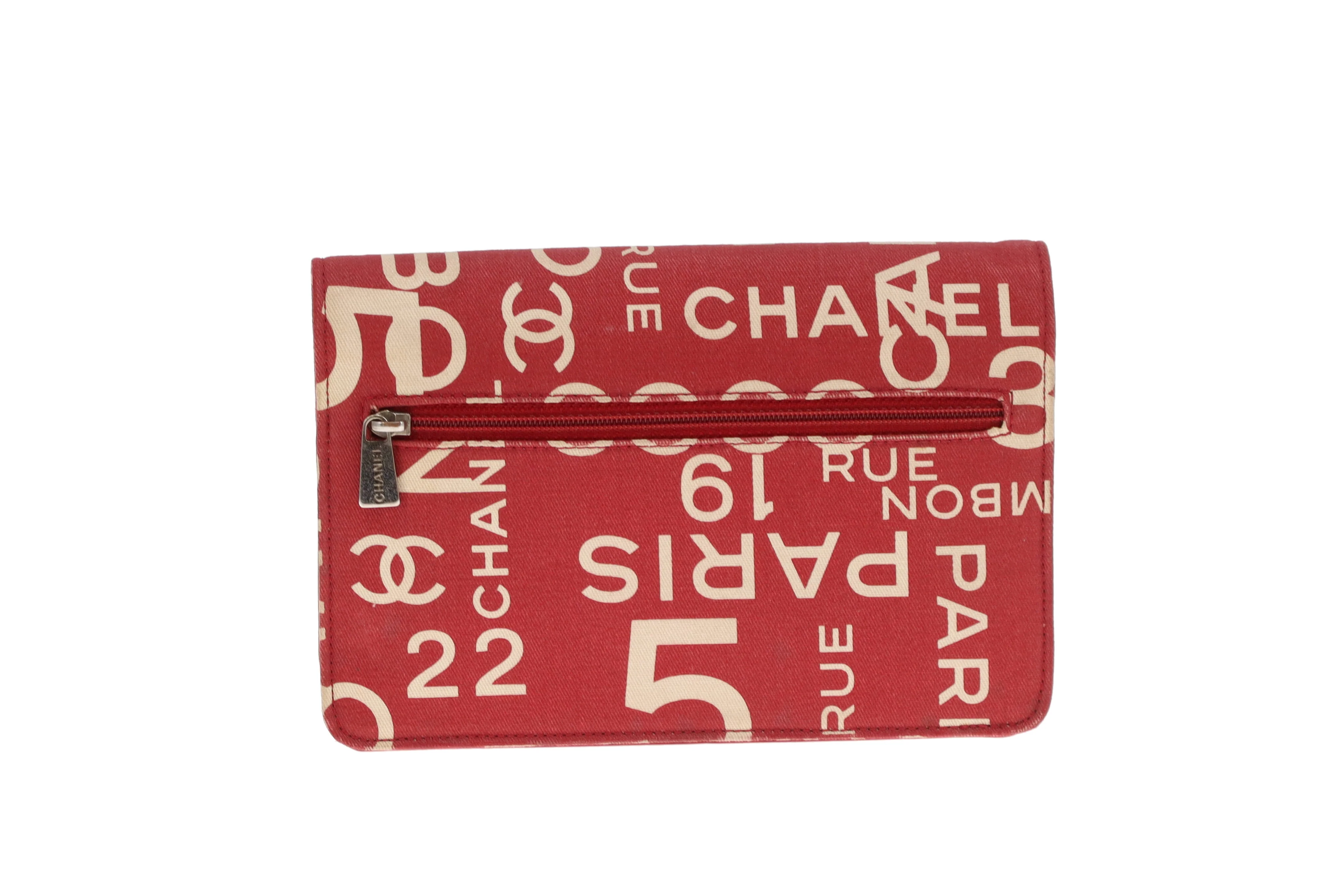 Chanel Wallet On Chain 31 Rue Cambon Red Canvas & Leather 2002/03 - Image 8