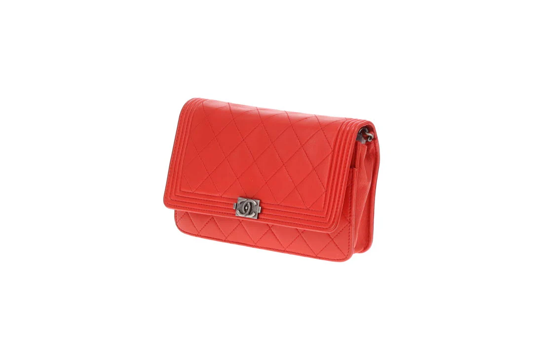Chanel Wallet on Chain Boy Red 2014/15 - Image 10
