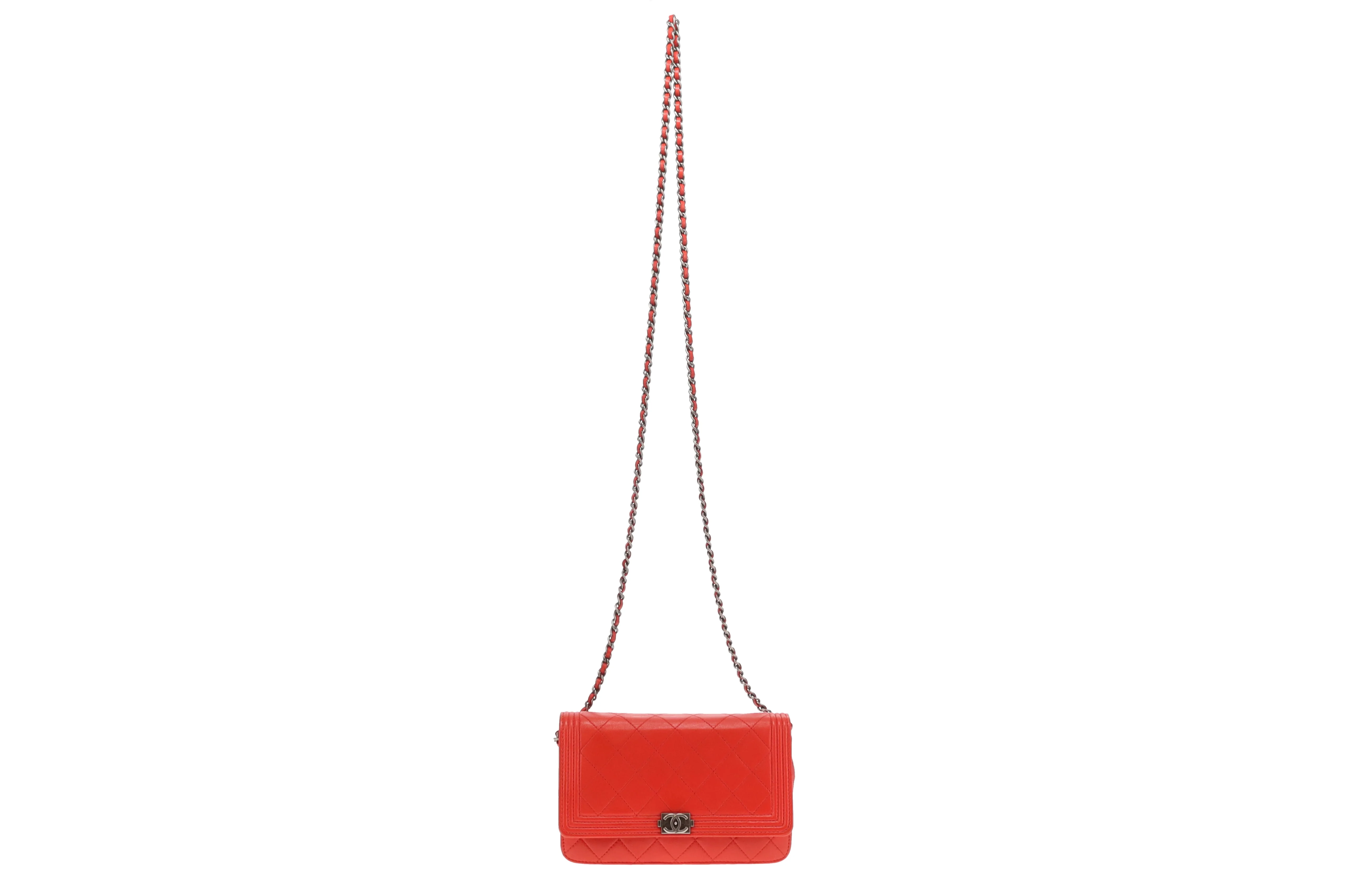 Chanel Wallet on Chain Boy Red 2014/15 - Image 4