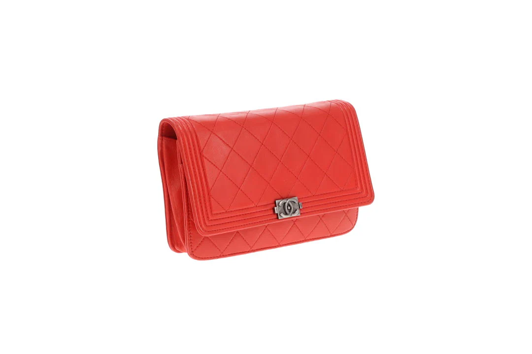 Chanel Wallet on Chain Boy Red 2014/15 - Image 6