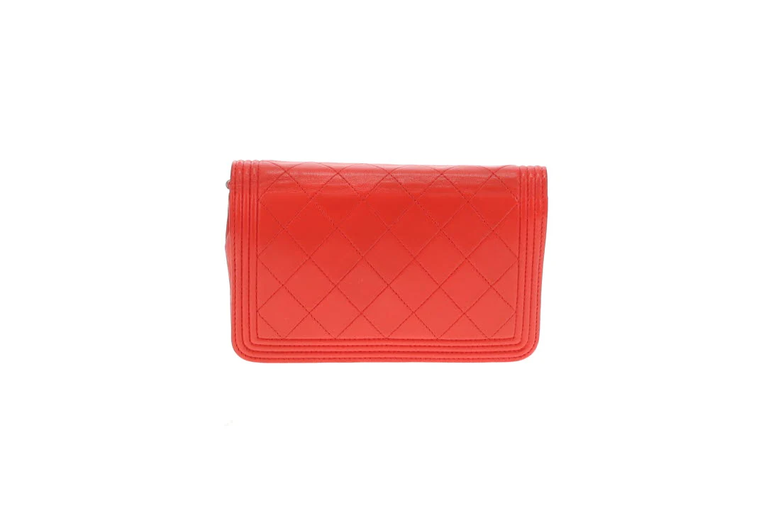 Chanel Wallet on Chain Boy Red 2014/15 - Image 8