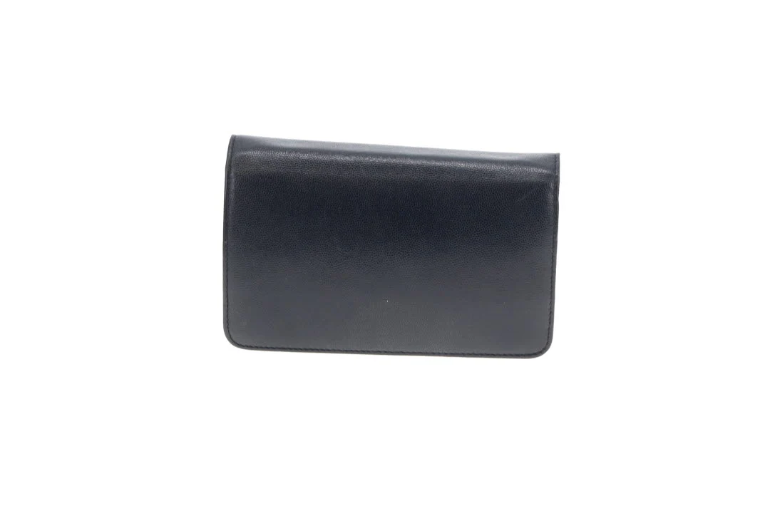 Chanel Wallet On Chain Navy Caviar Leather Silver Hardware 2013/14 - Image 8