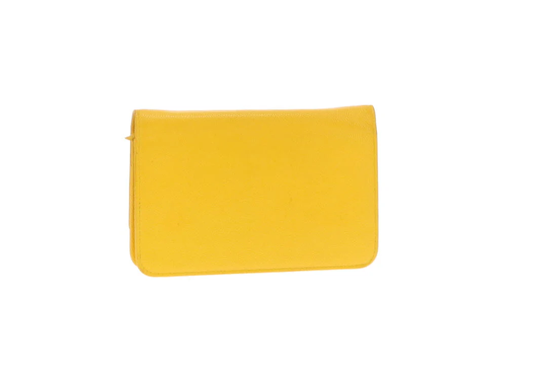 Chanel Wallet On Chain Timeless Caviar Yellow - Image 7