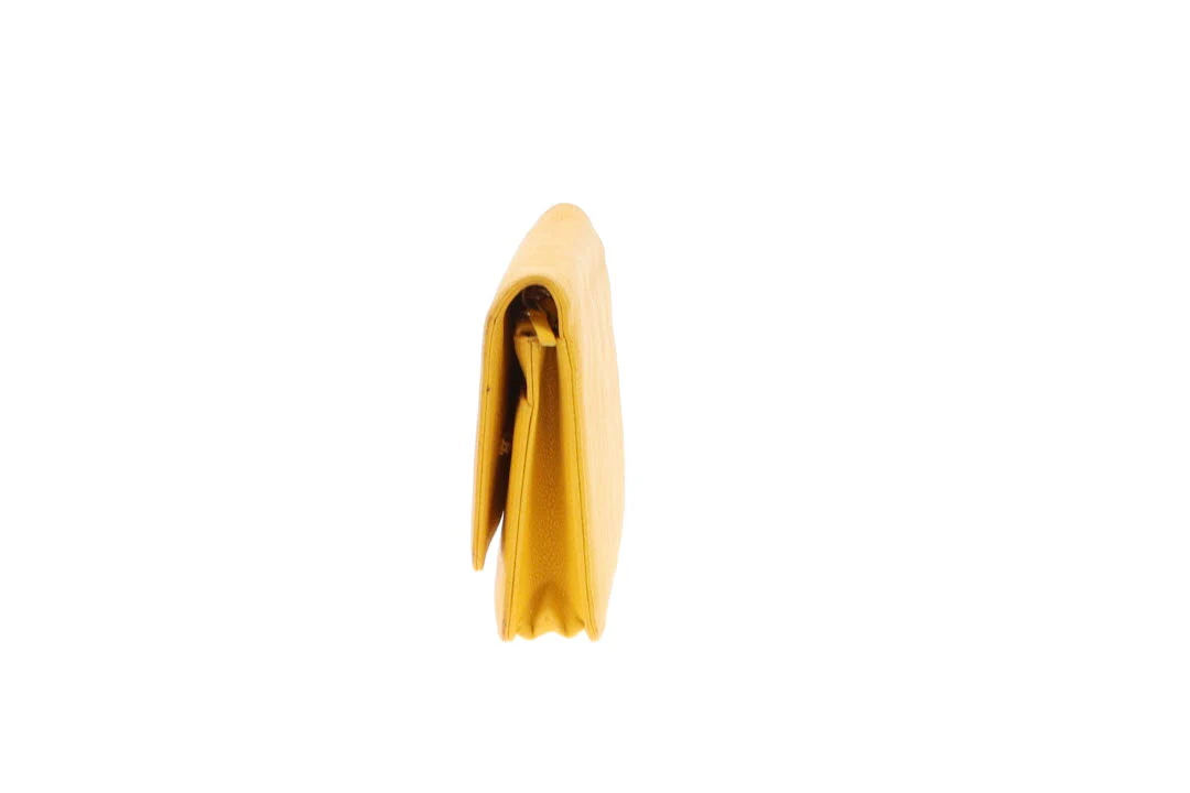 Chanel Wallet On Chain Timeless Caviar Yellow - Image 8