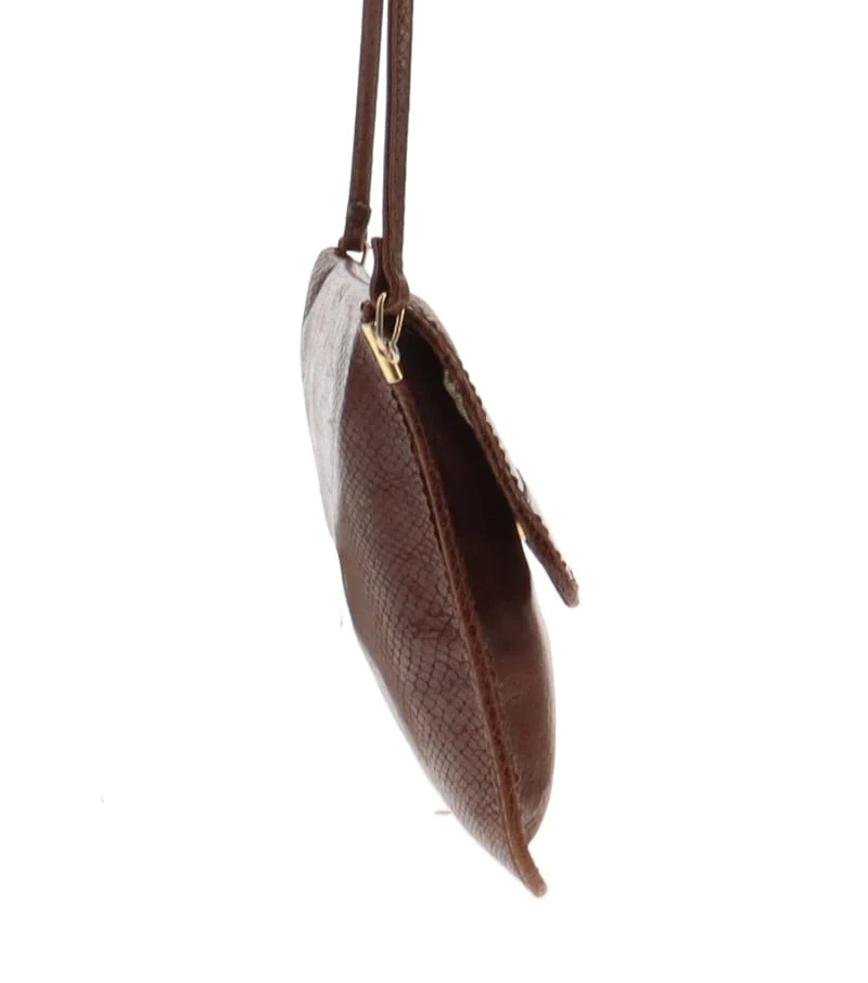 Chesneau Vintage Snake Print Clutch With Strap - Image 4