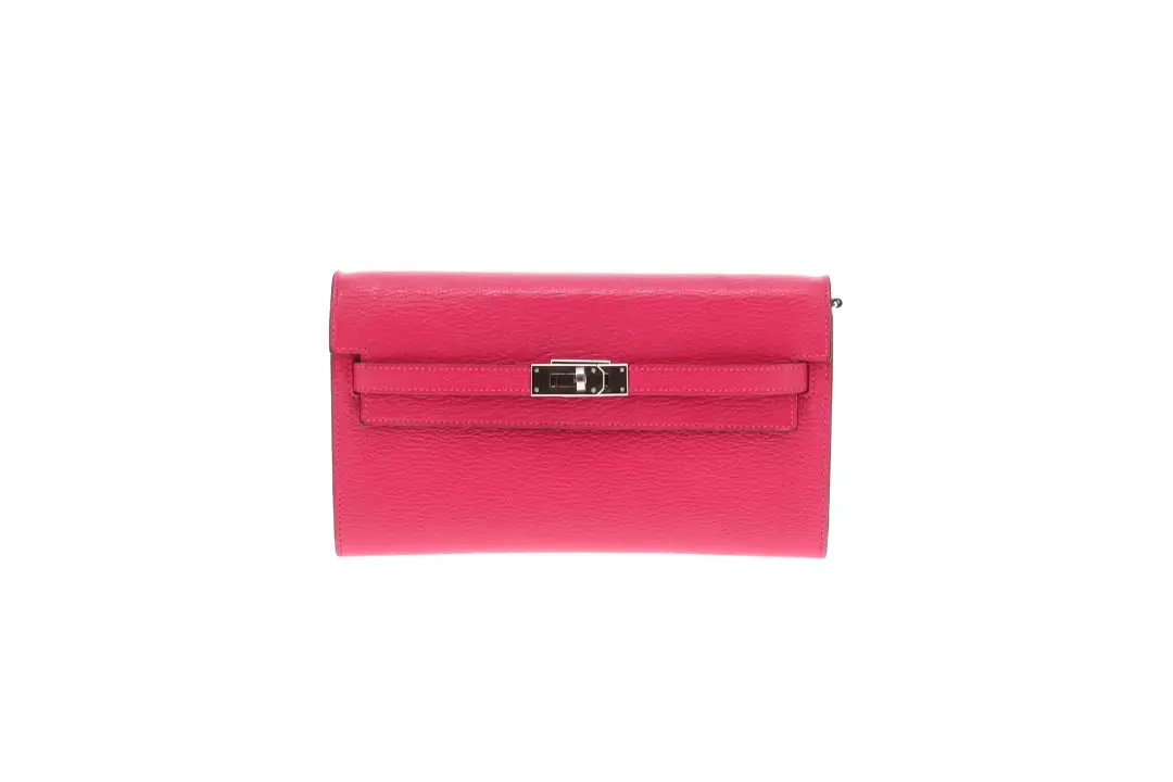 Hermes Kelly To Go Wallet Rose Mexico Chevre Mysore 2022 - Image 3