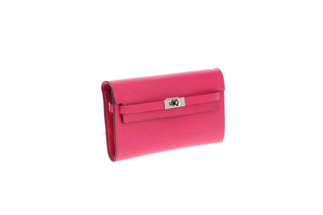 Hermes Kelly To Go Wallet Rose Mexico Chevre Mysore 2022 - Image 4