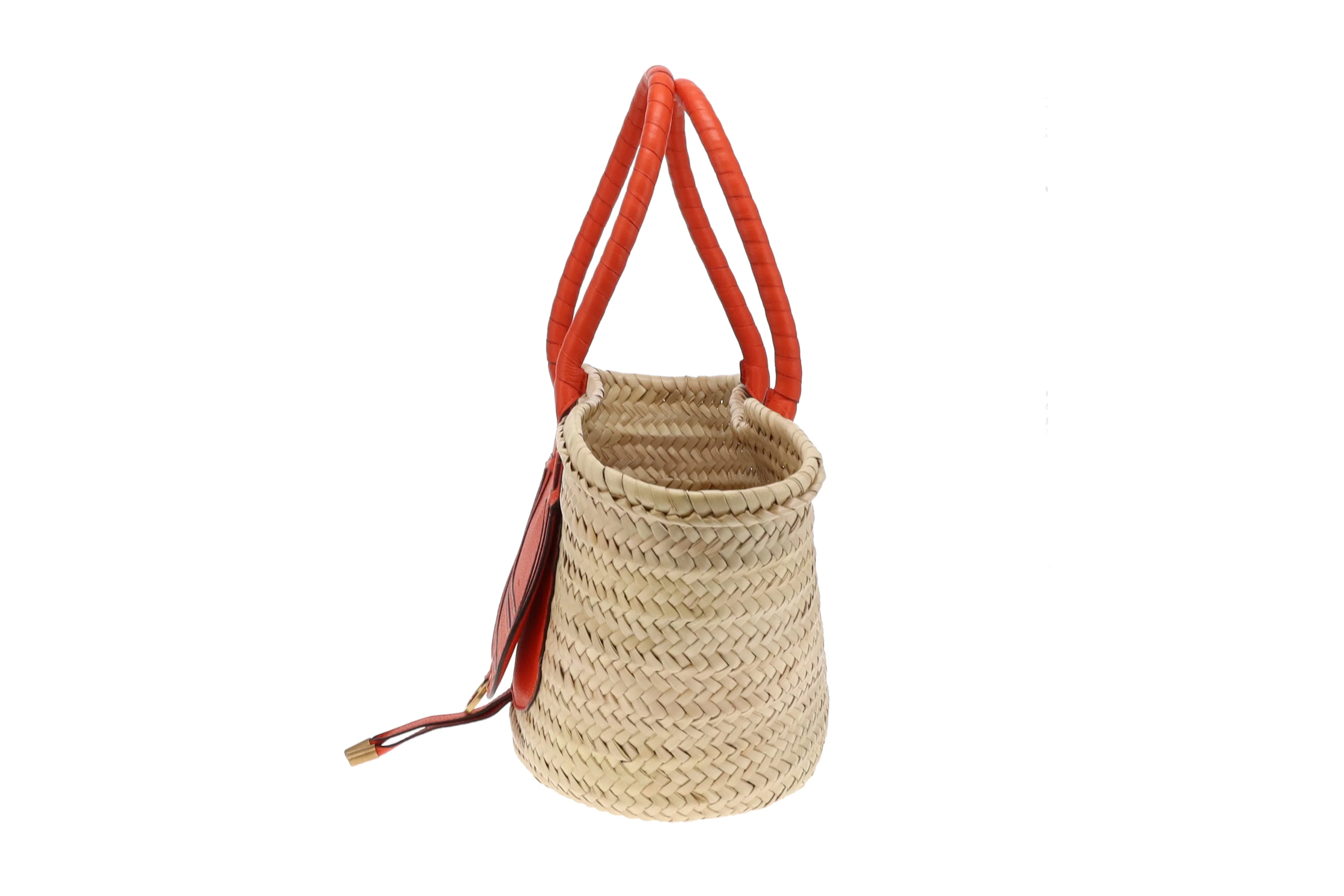 Chloe Marcie Basket Bag Medium Rusted Orange - Image 7