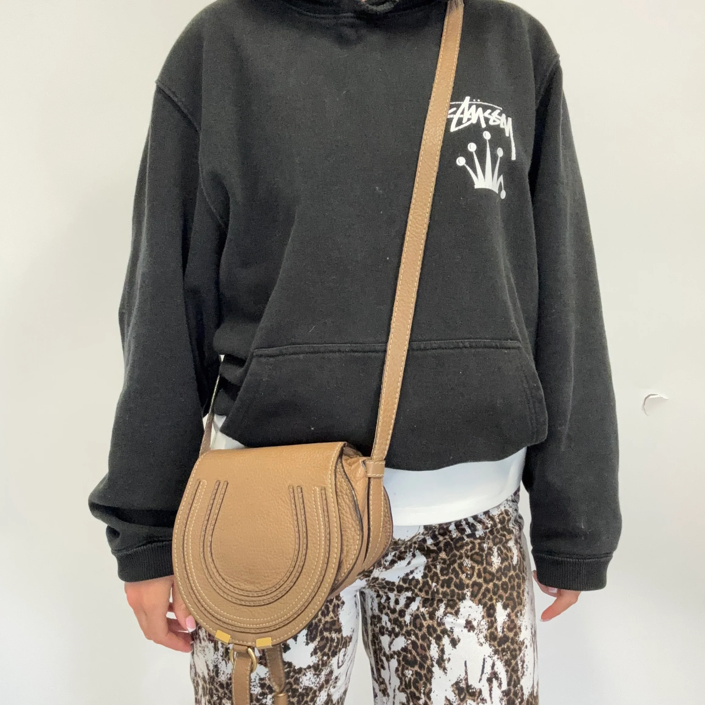 Chloe Marcie Crossbody Bag Brown Small - Image 2