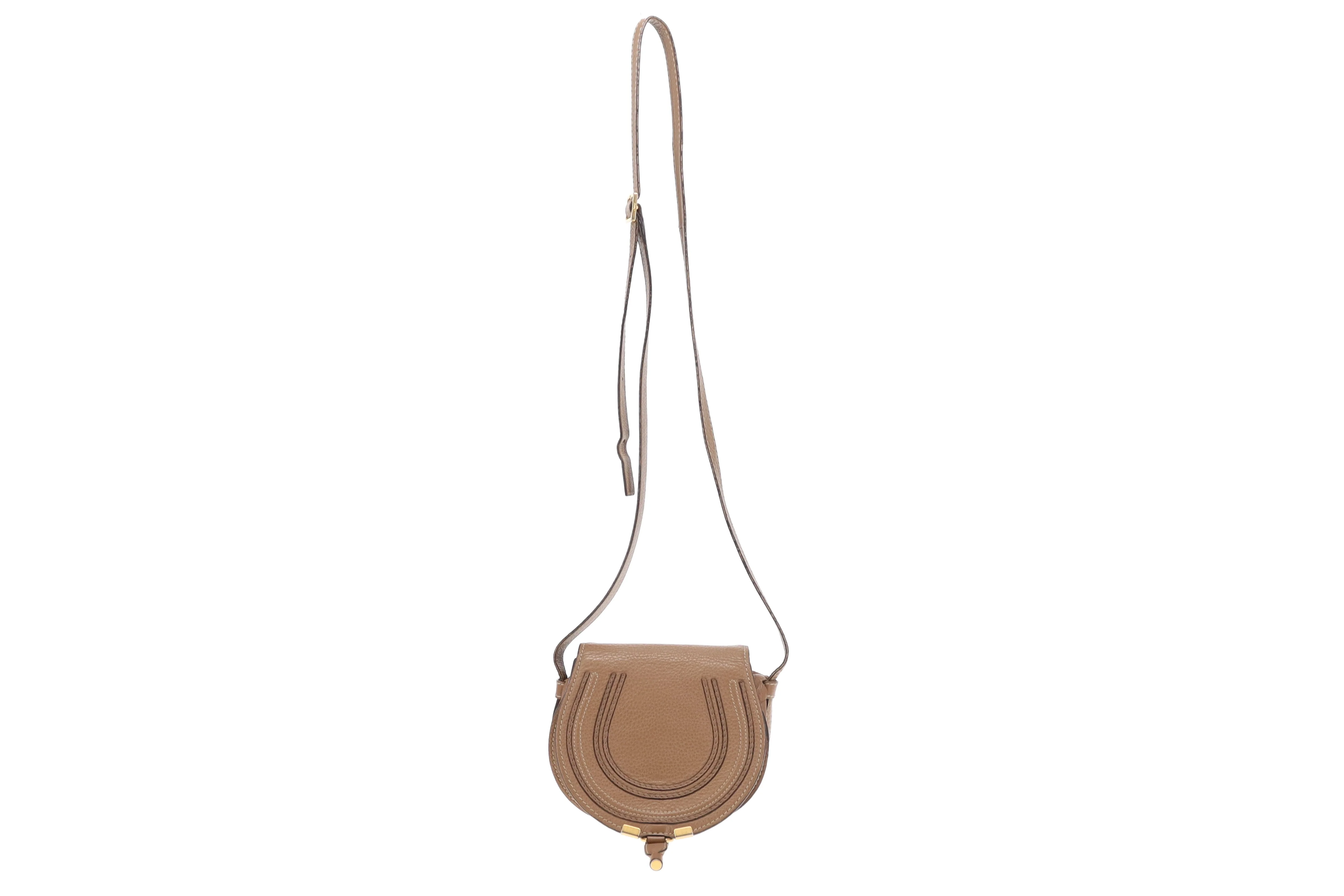 Chloe Marcie Crossbody Bag Brown Small - Image 3