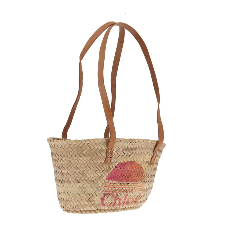 Chloe Raffia Small Tote - Image 4