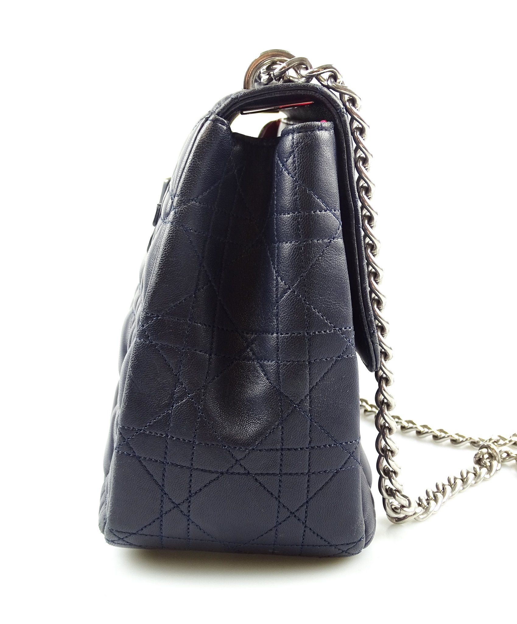 Dior Cannage Large Navy Miss Dior Flap Chain Bag - Image 5