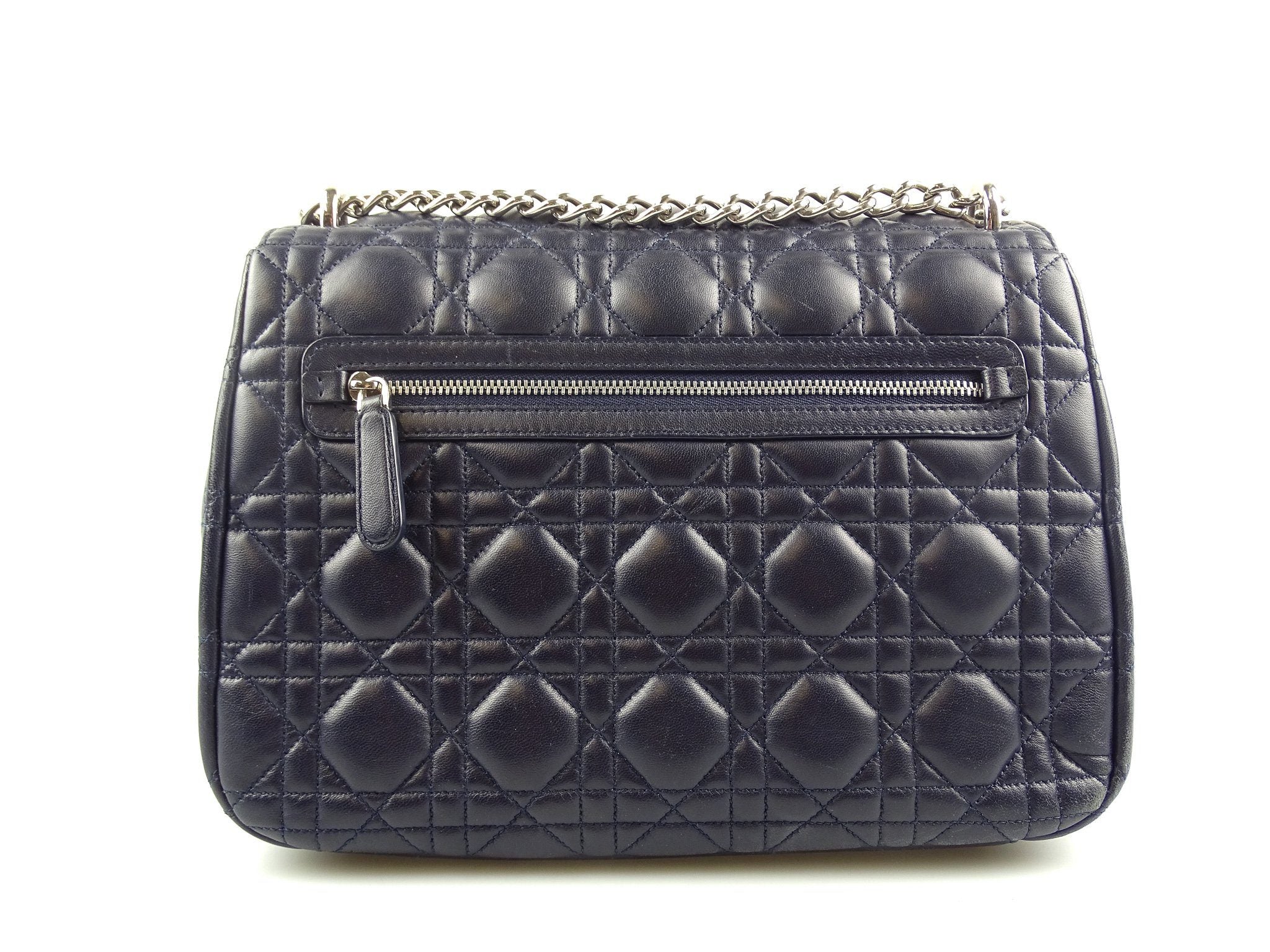 Dior Cannage Large Navy Miss Dior Flap Chain Bag - Image 6