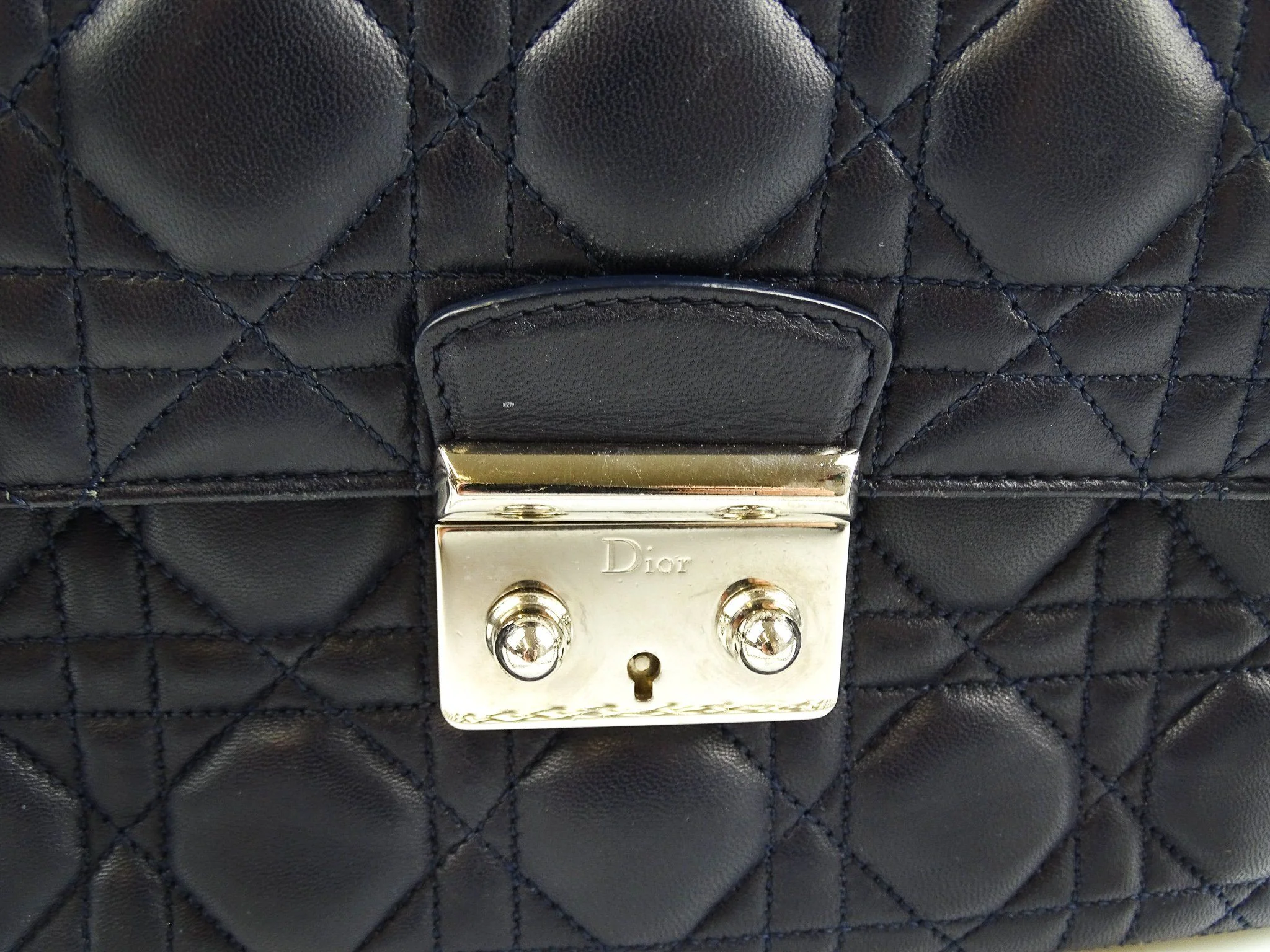Dior Cannage Large Navy Miss Dior Flap Chain Bag - Image 9