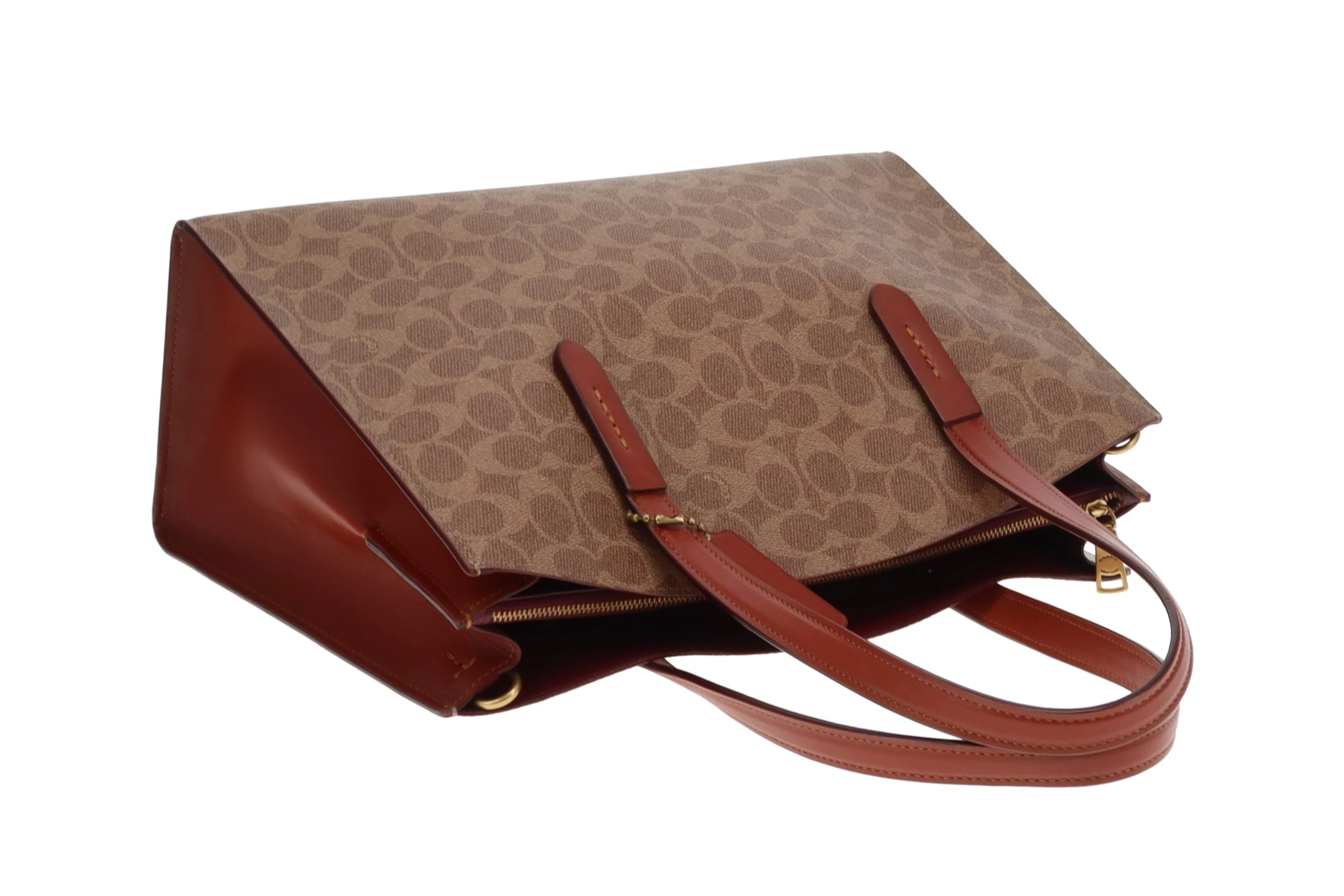 Coach Charlie Carryall Signature Canvas and Rust Leather - Image 11