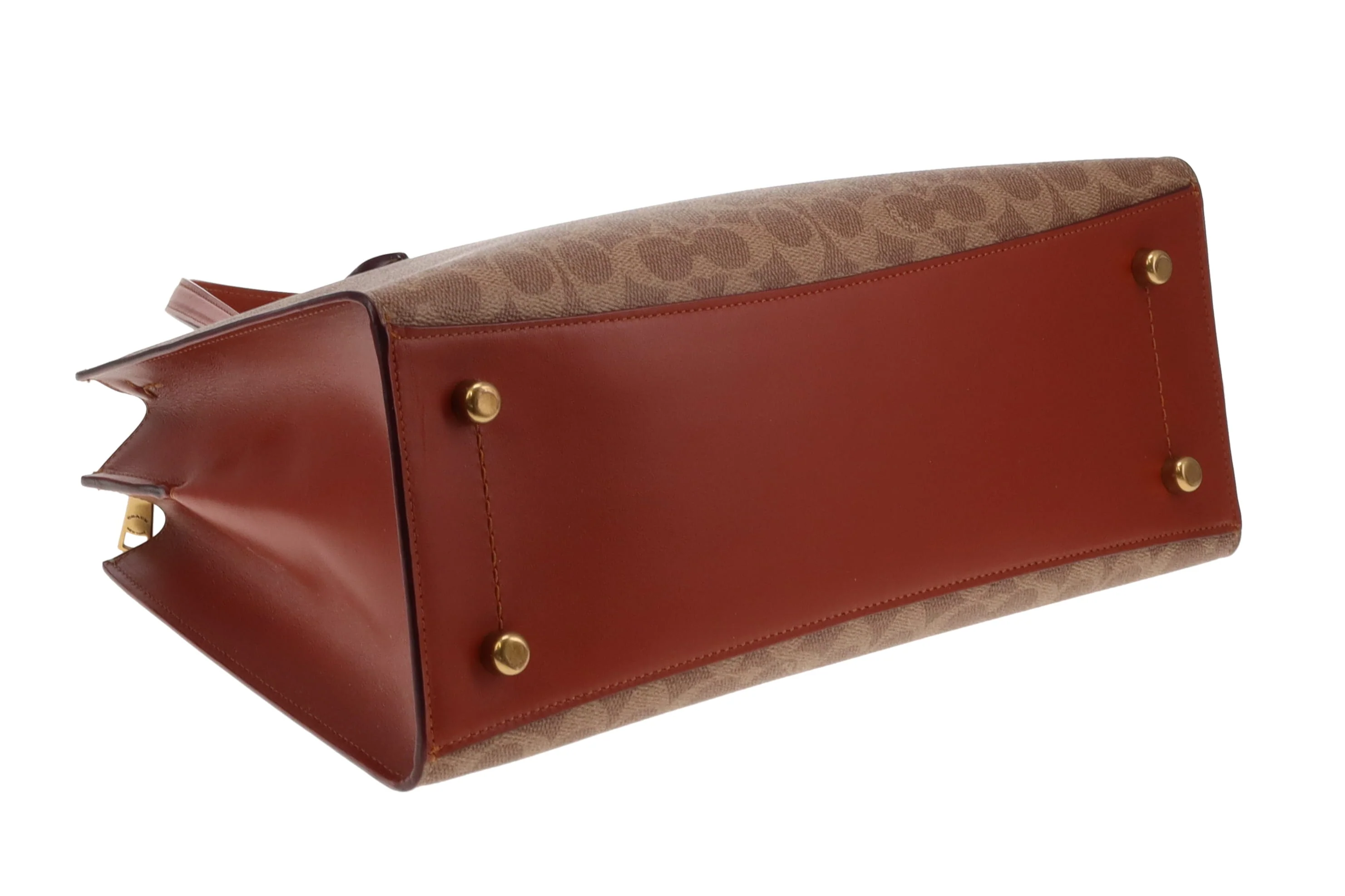 Coach Charlie Carryall Signature Canvas and Rust Leather - Image 13
