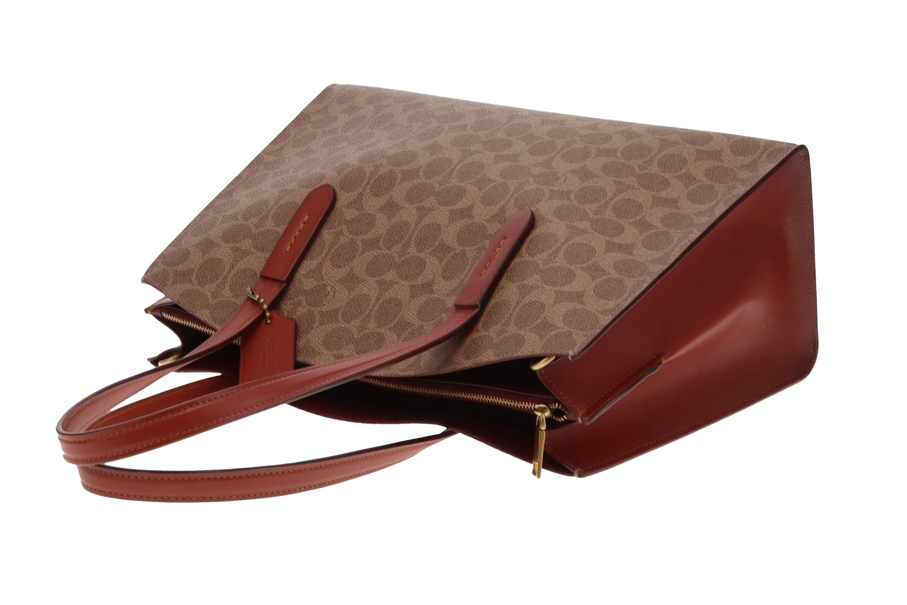 Coach Charlie Carryall Signature Canvas and Rust Leather - Image 14