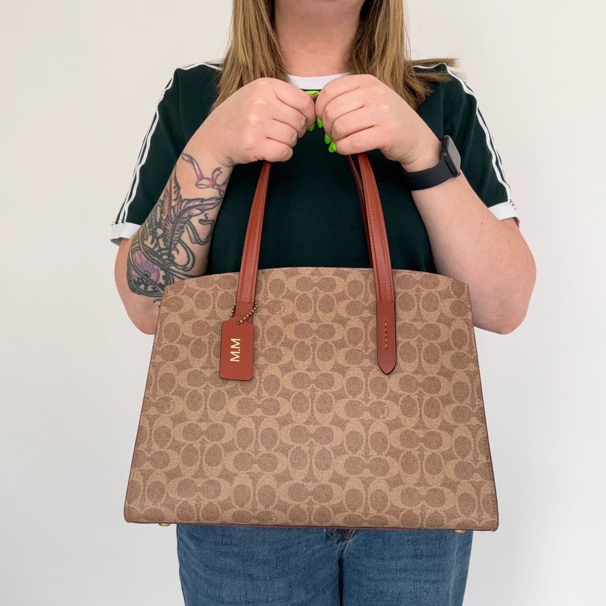 Coach Charlie Carryall Signature Canvas and Rust Leather - Image 2