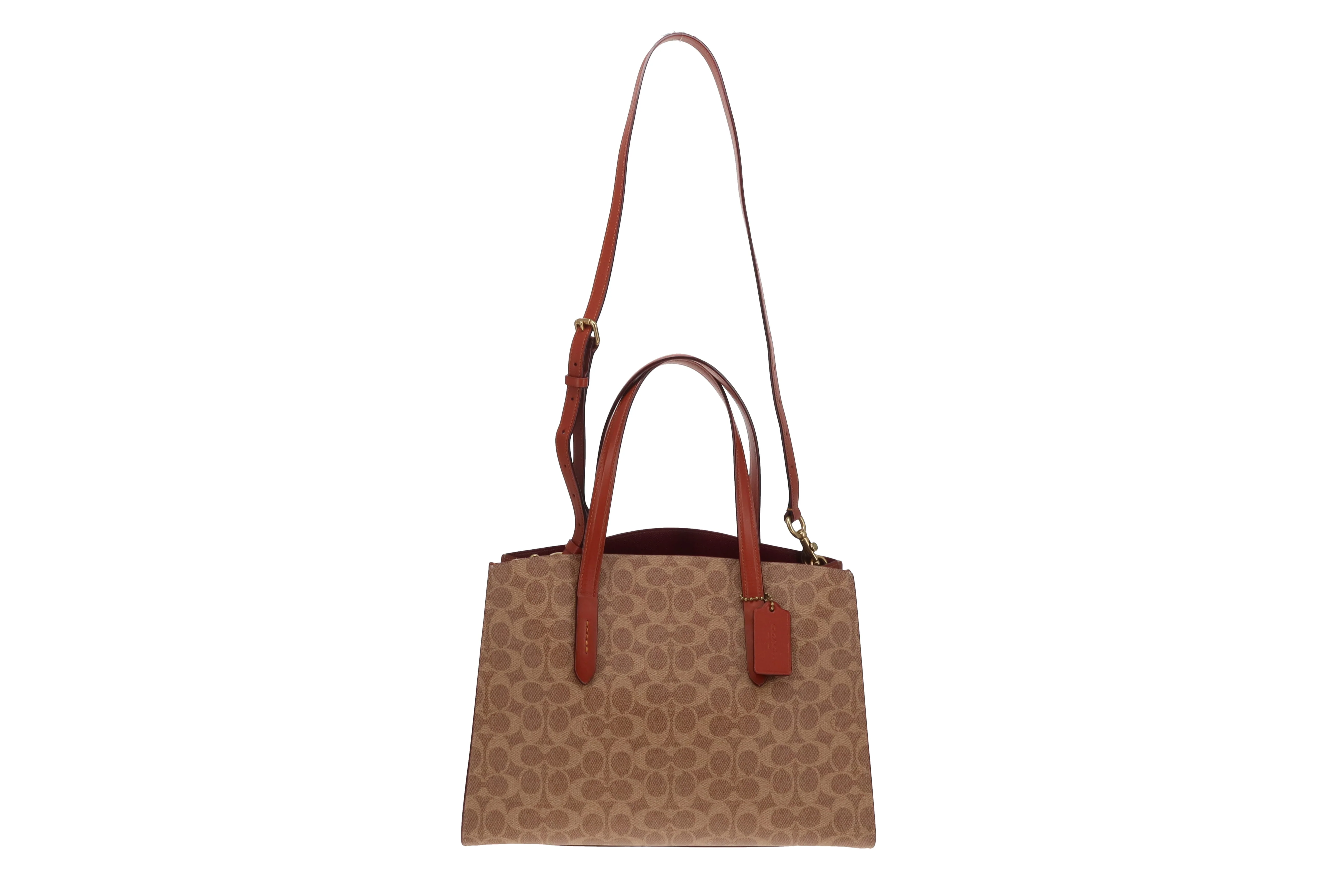 Coach Charlie Carryall Signature Canvas and Rust Leather - Image 4