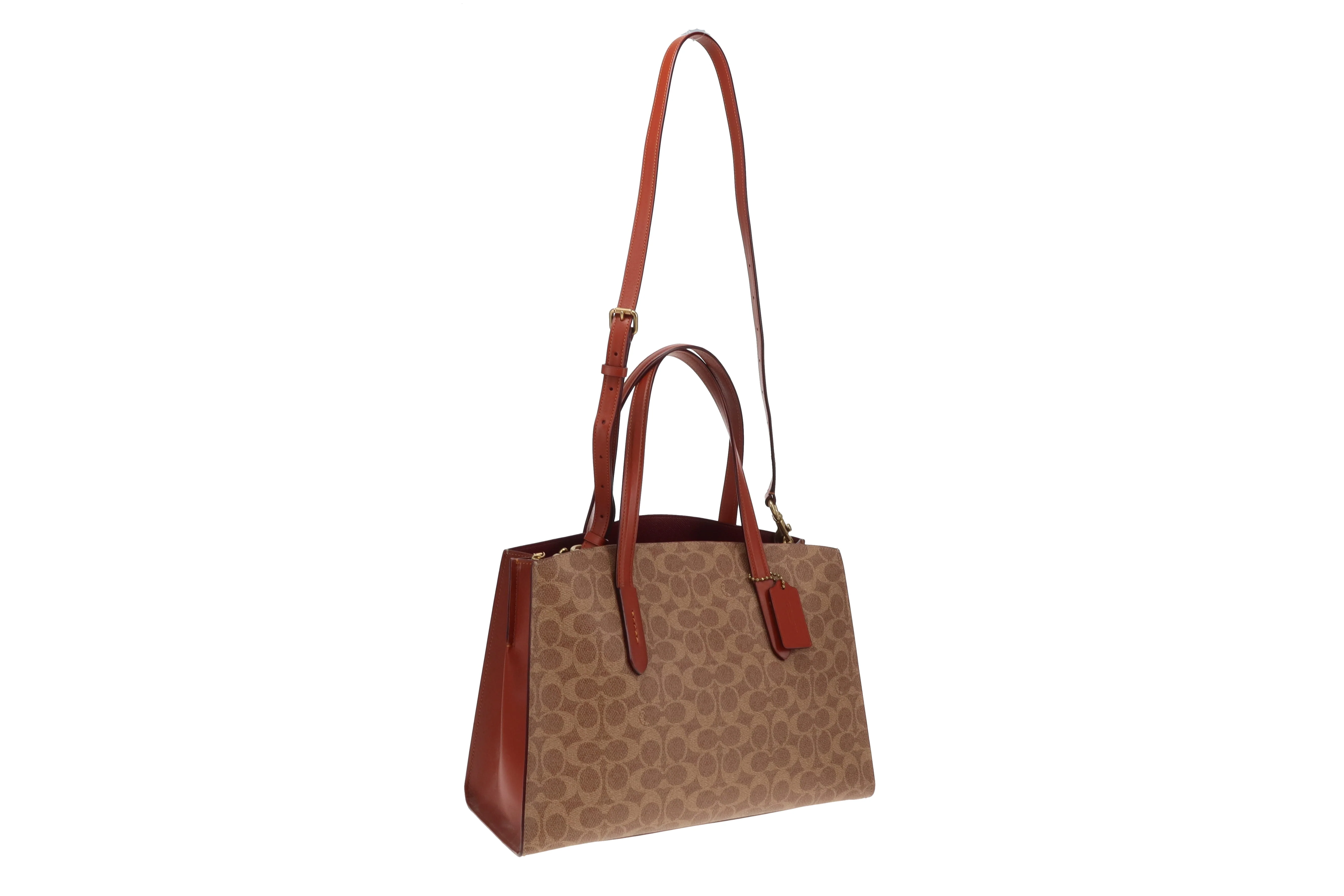 Coach Charlie Carryall Signature Canvas and Rust Leather - Image 6