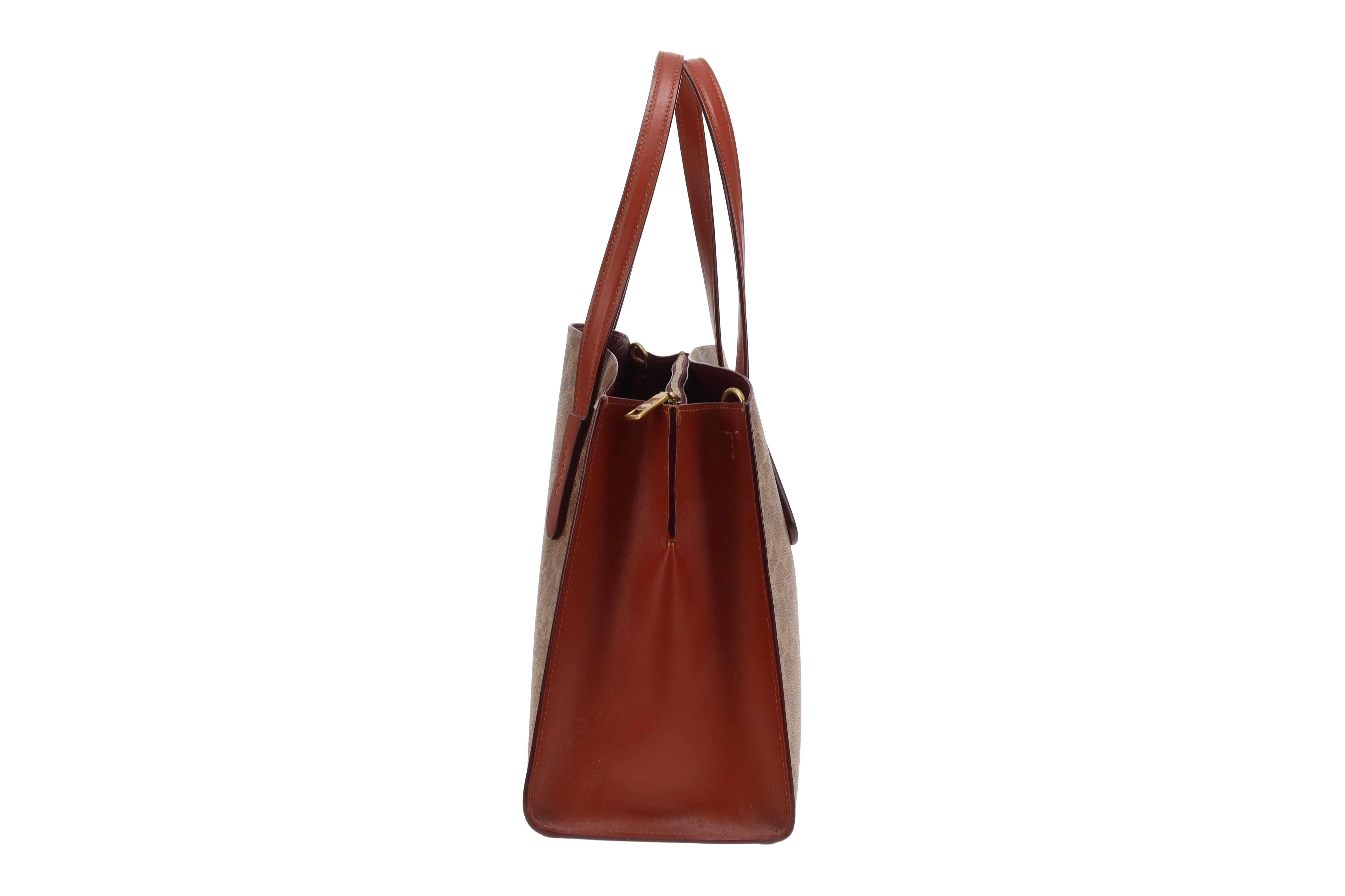 Coach Charlie Carryall Signature Canvas and Rust Leather - Image 7
