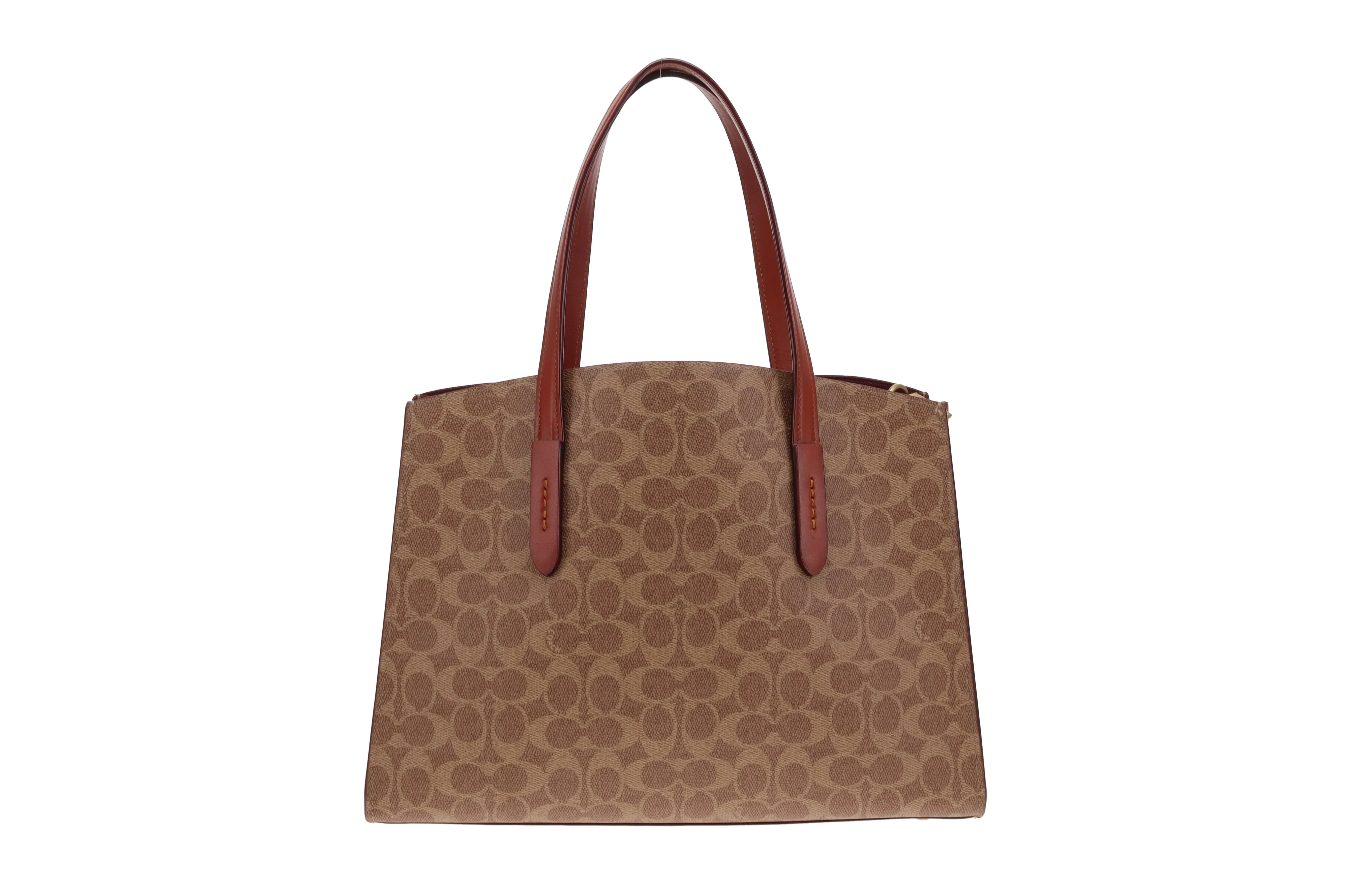 Coach Charlie Carryall Signature Canvas and Rust Leather - Image 8