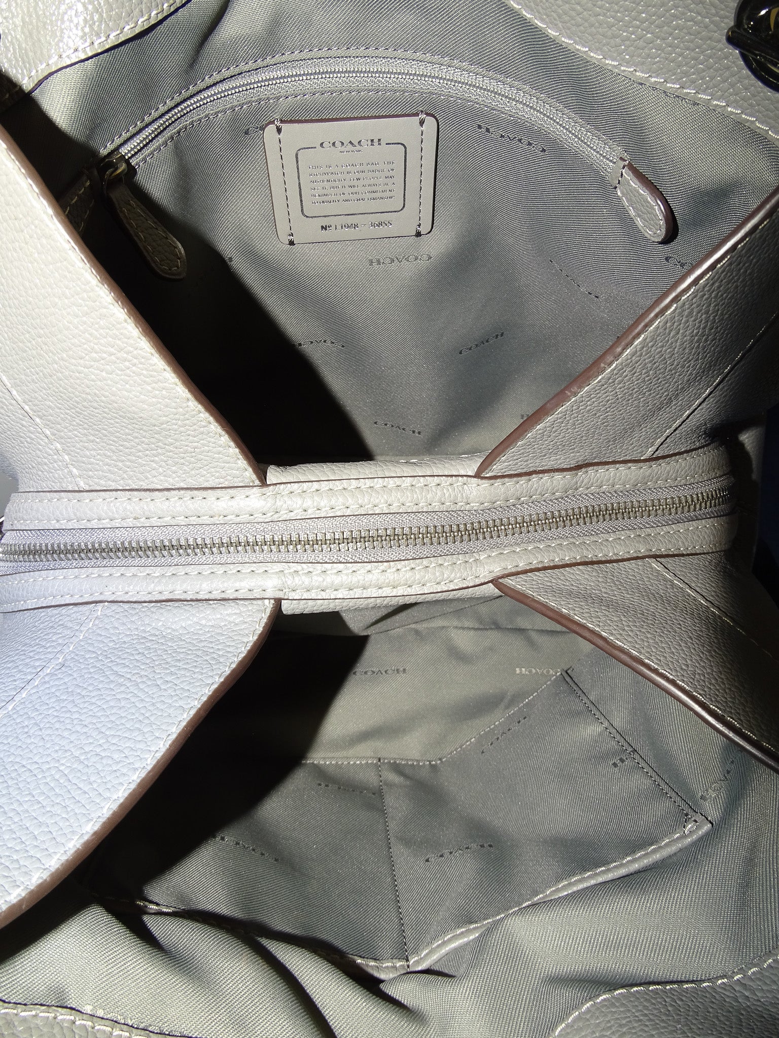 Coach Edie Turnlock Tote In Grey - Image 12