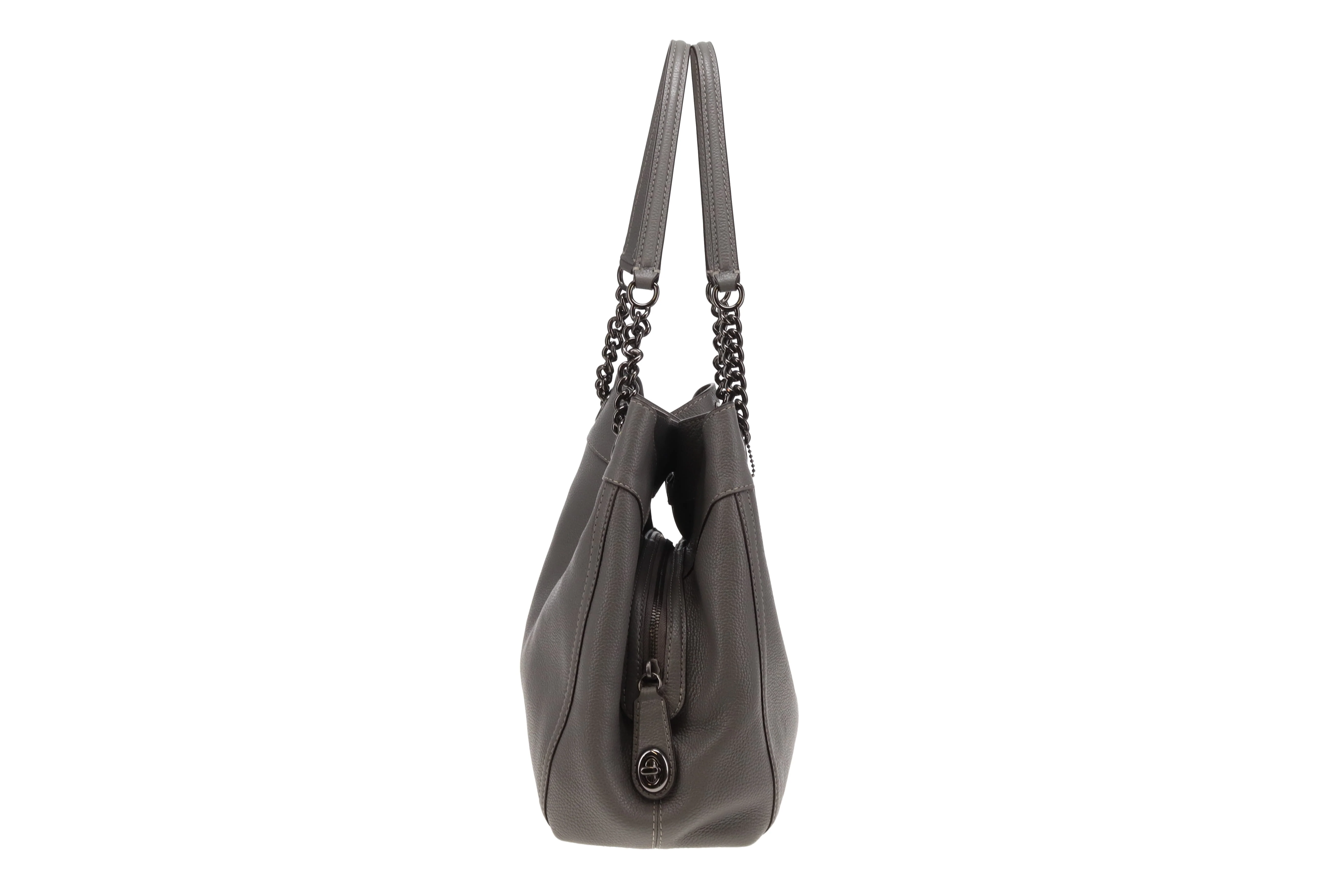 Coach Edie Turnlock Tote In Grey - Image 4