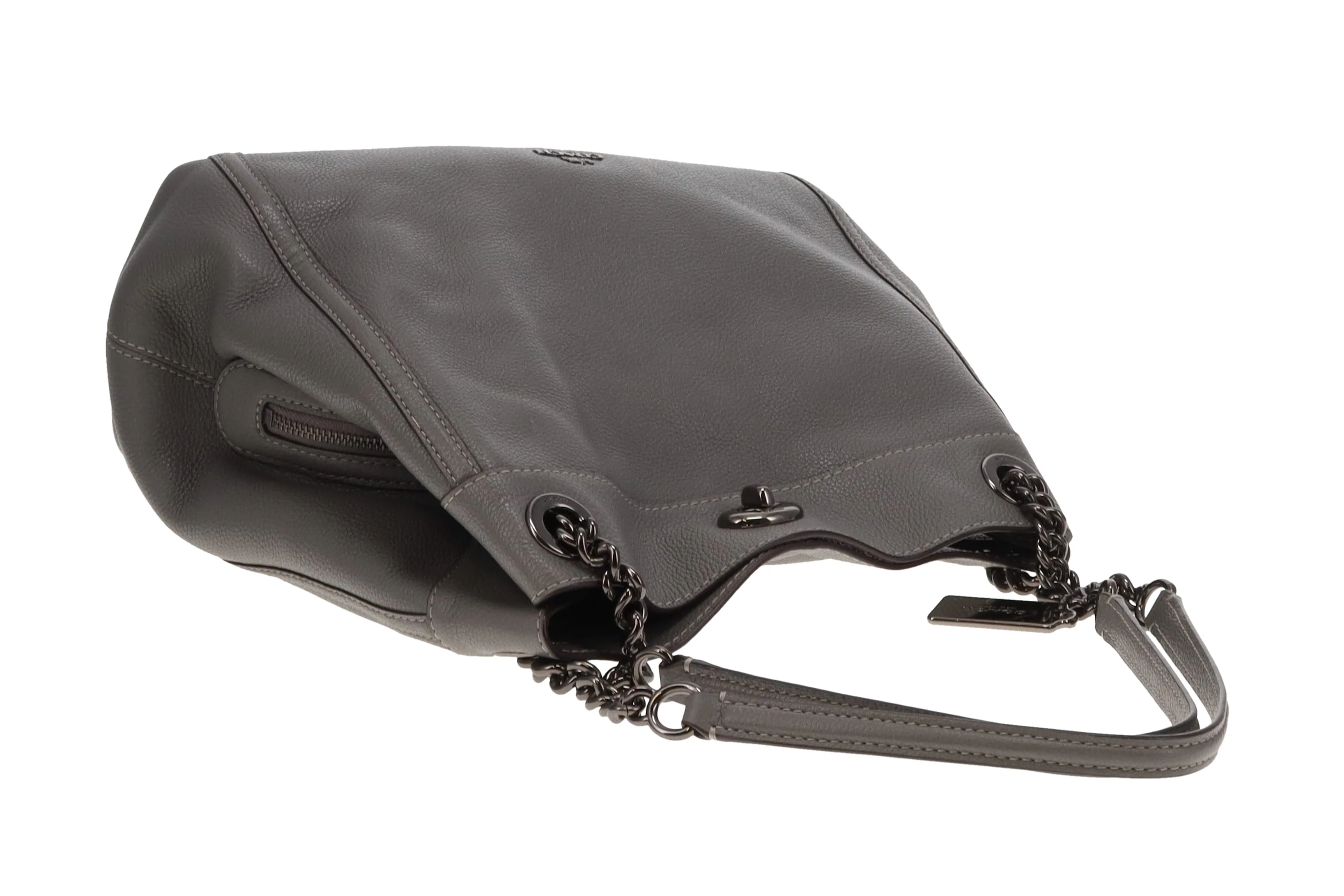 Coach Edie Turnlock Tote In Grey - Image 8