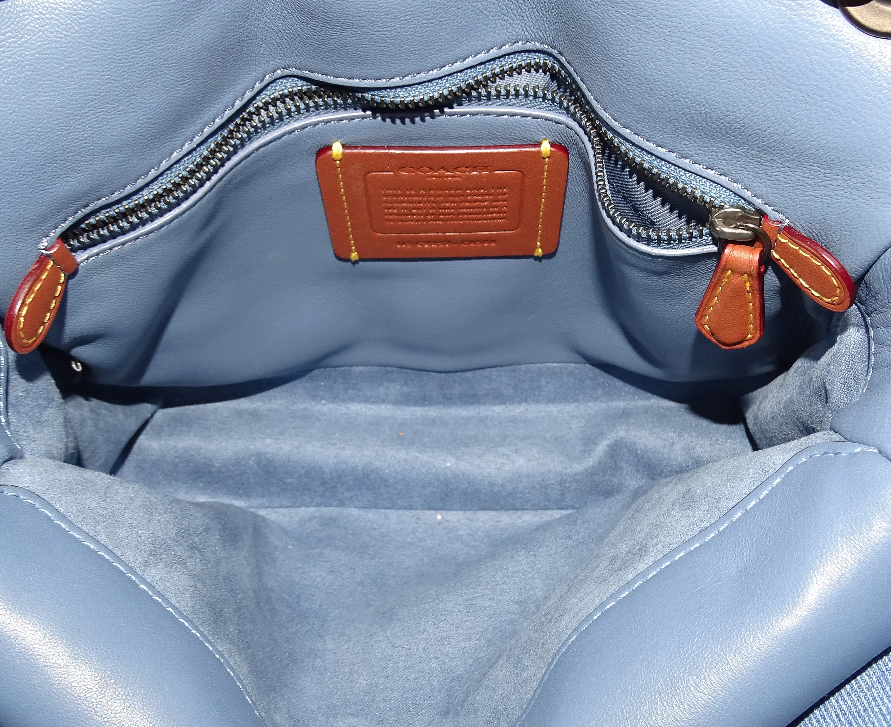 Coach Madison Quilted Pillow Shoulder Bag Blue - Image 11