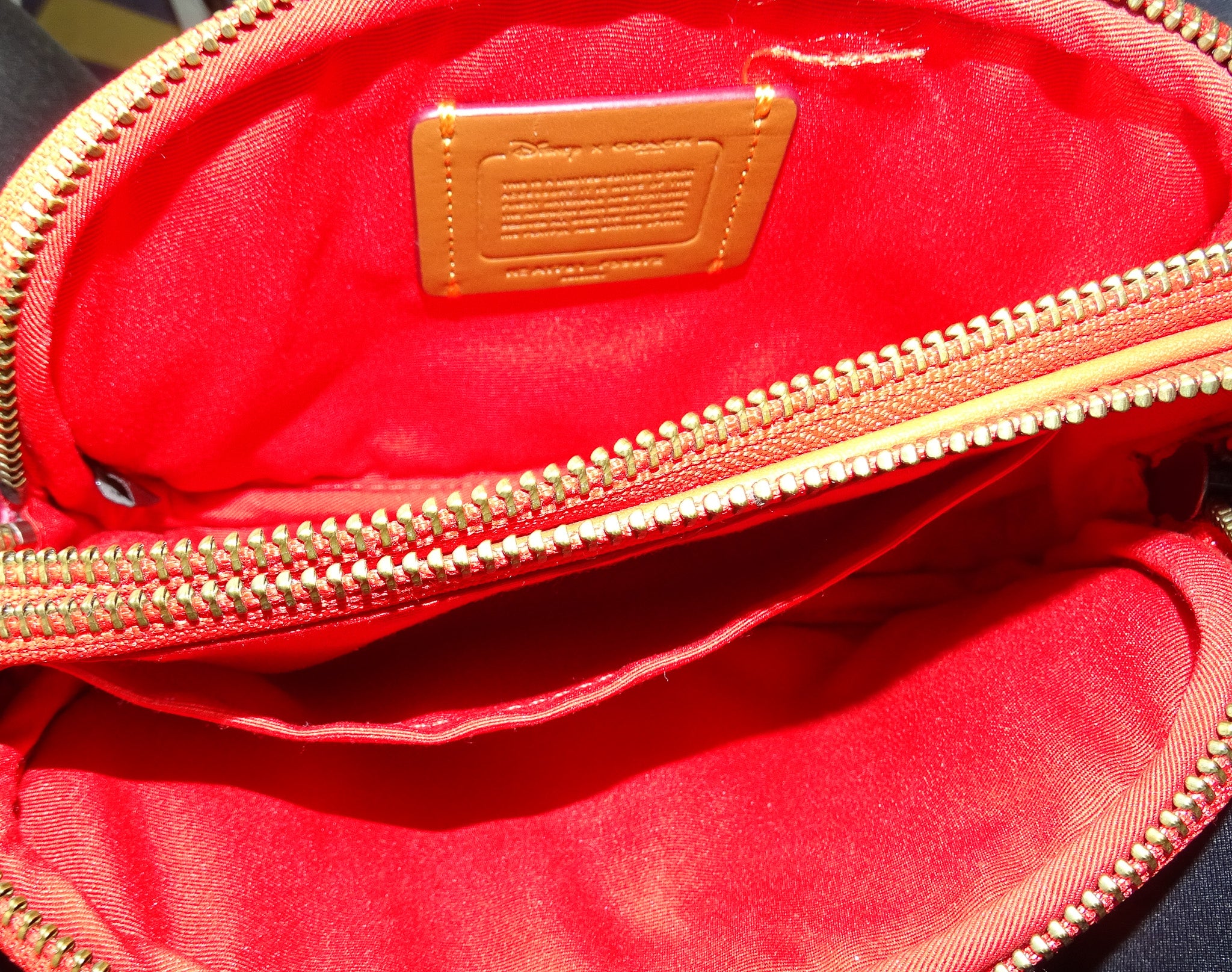 Coach X Disney Mickey Mouse Crossbody Bag Red - Image 12