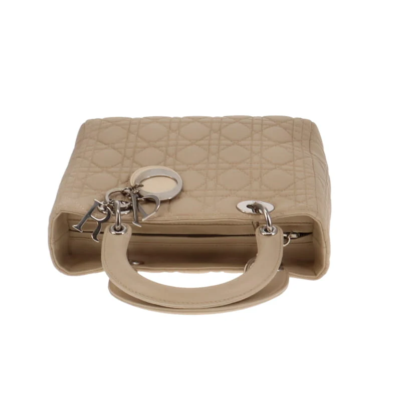 Dior Lady Dior Beige Cannage Calfskin Medium With Strap 2007 - Image 11