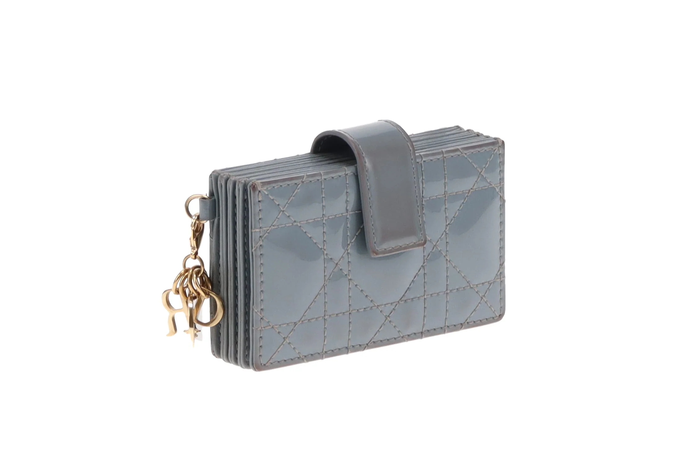Dior Blue Patent Jasmine Multi Card Holder 2023 - Image 3