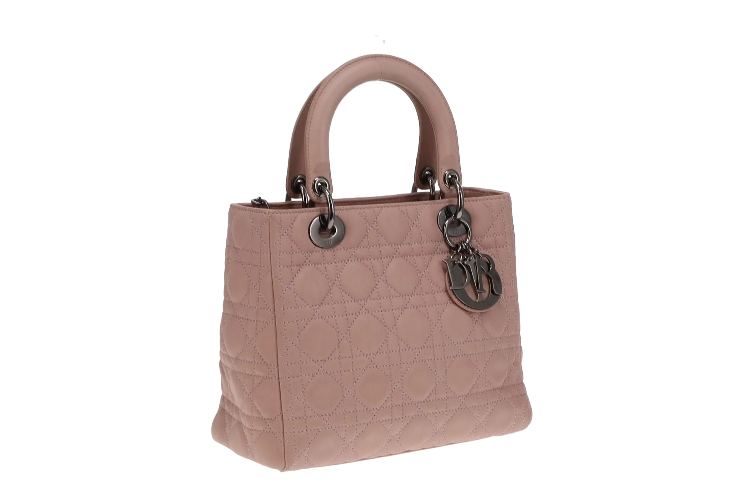 Dior Lady Dior Blush Leather and Metallic Cannage Stitching Medium with Strap 2011 - Image 3