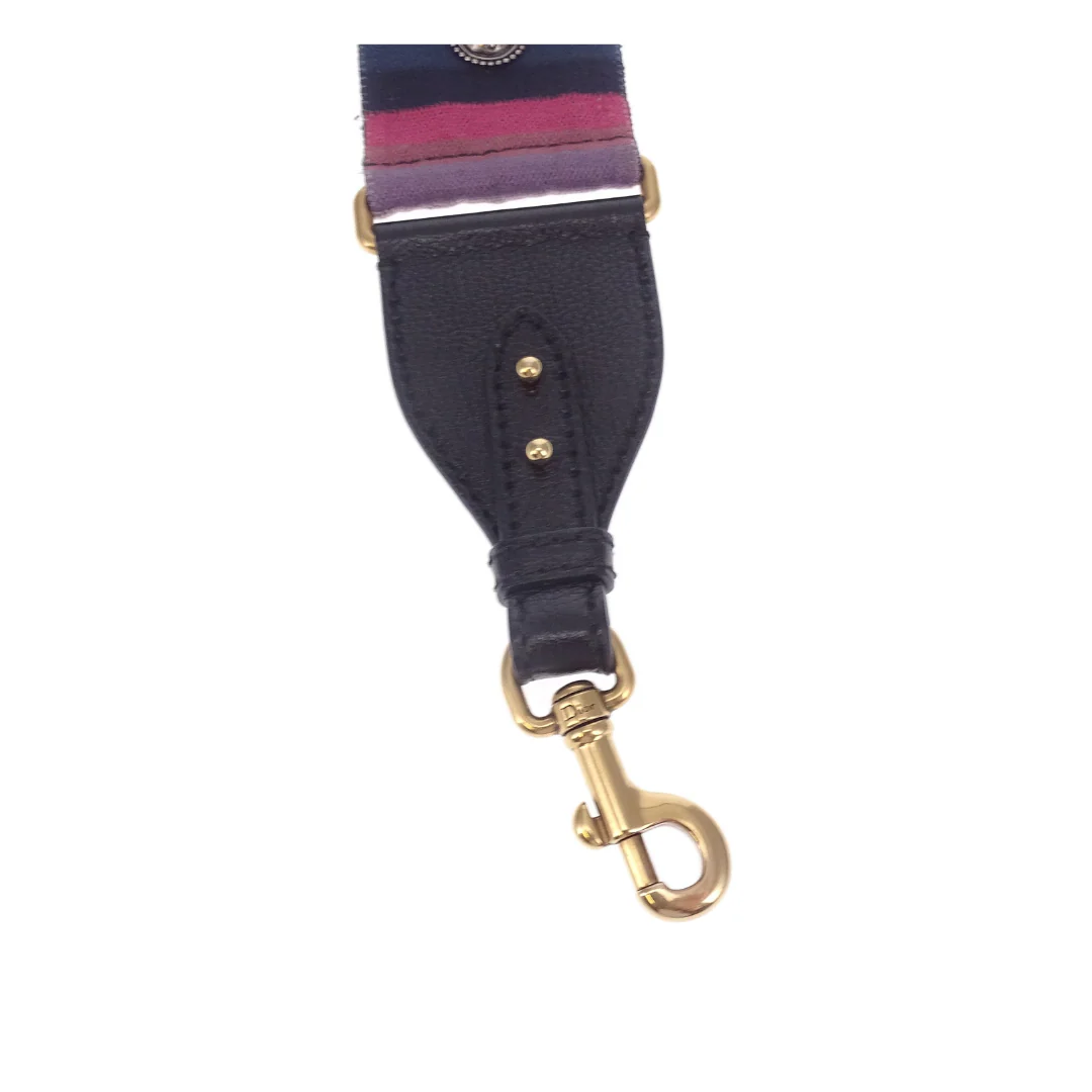 Dior Canvas Embroidered Studded Strap Multi Colour - Image 7