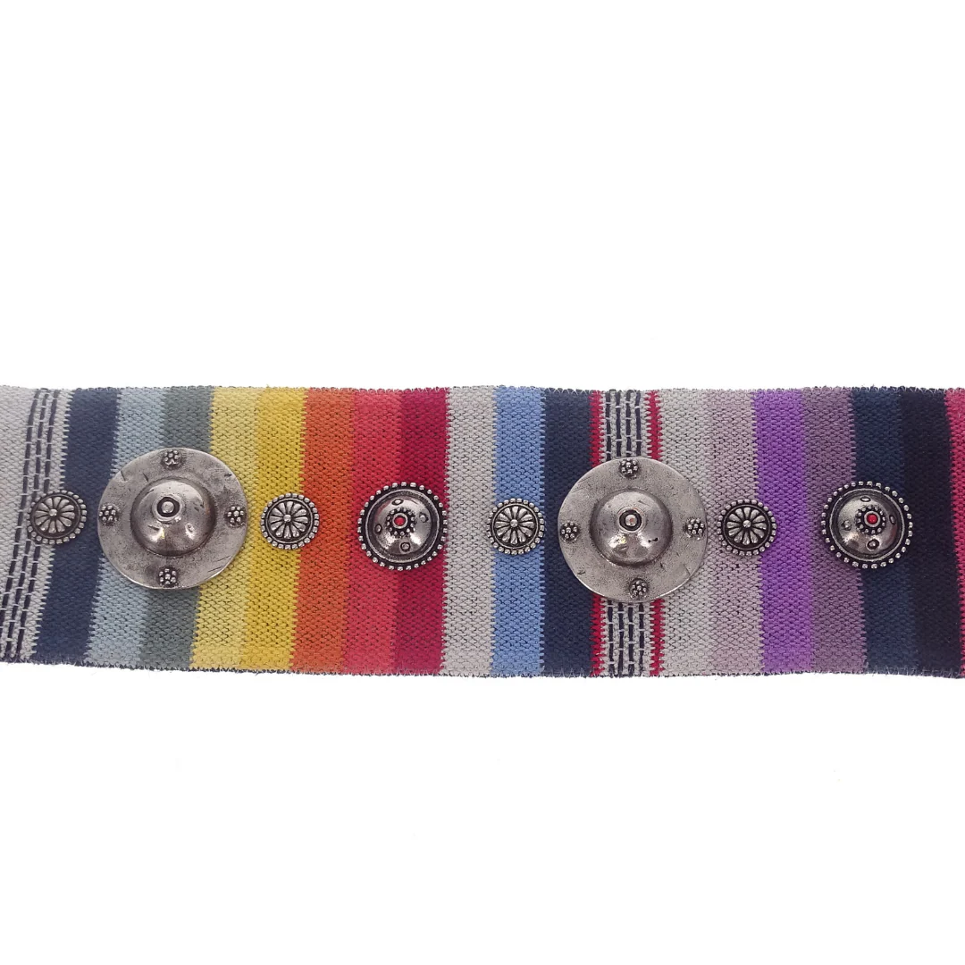Dior Canvas Embroidered Studded Strap Multi Colour - Image 8
