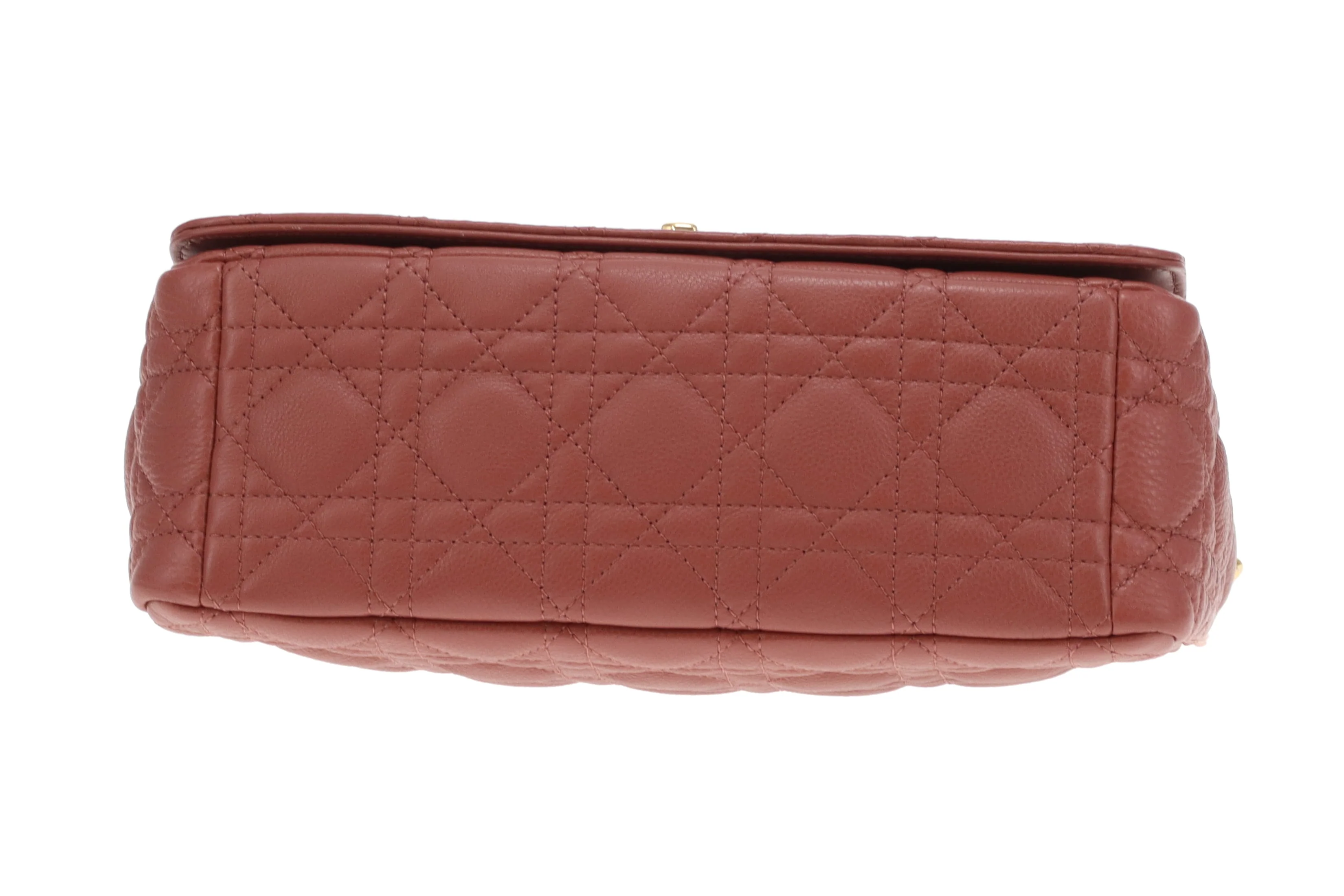 Dior Caro Bag Medium Raspberry Leather GHW 2022 - Image 10