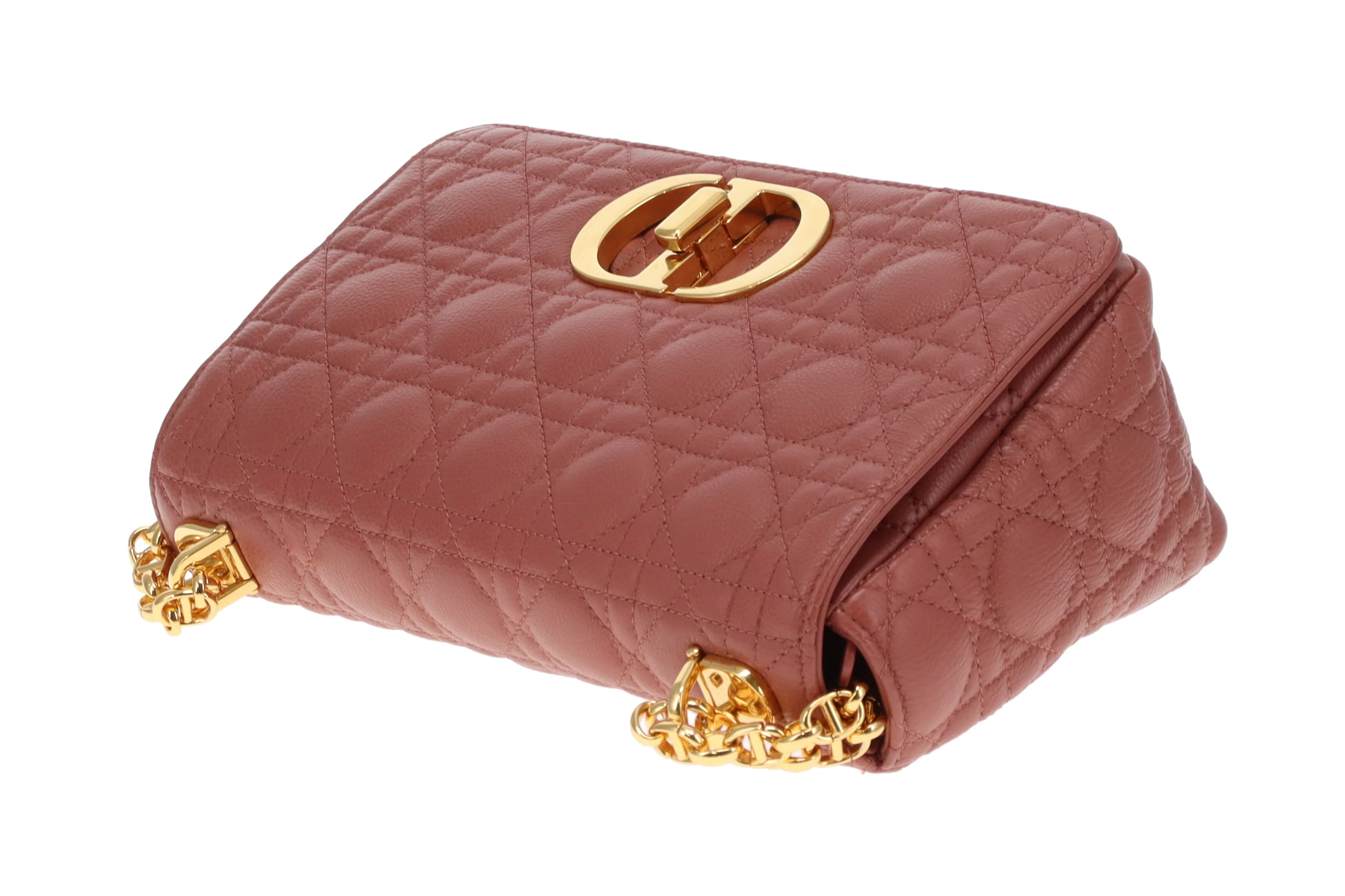 Dior Caro Bag Medium Raspberry Leather GHW 2022 - Image 12