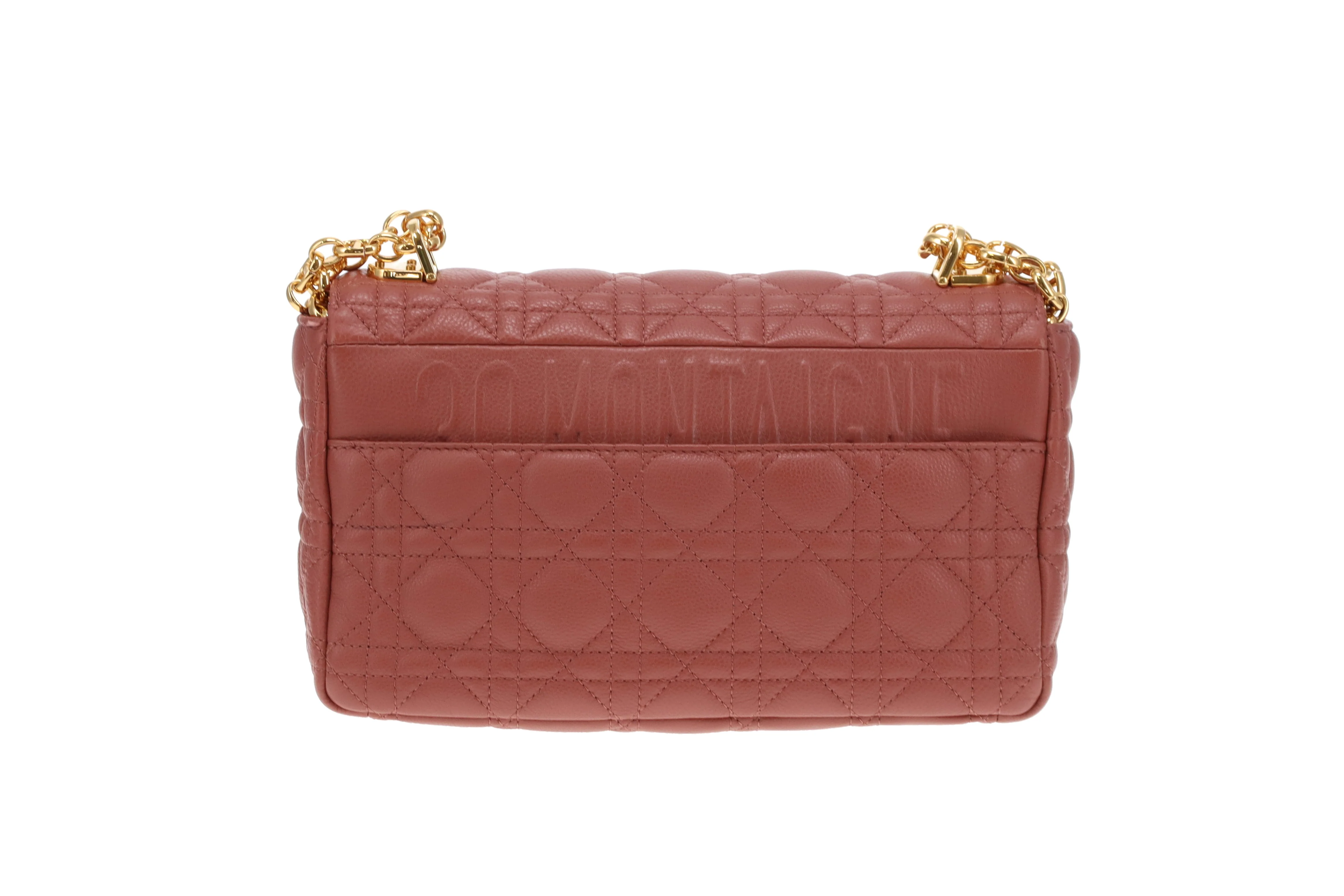 Dior Caro Bag Medium Raspberry Leather GHW 2022 - Image 13