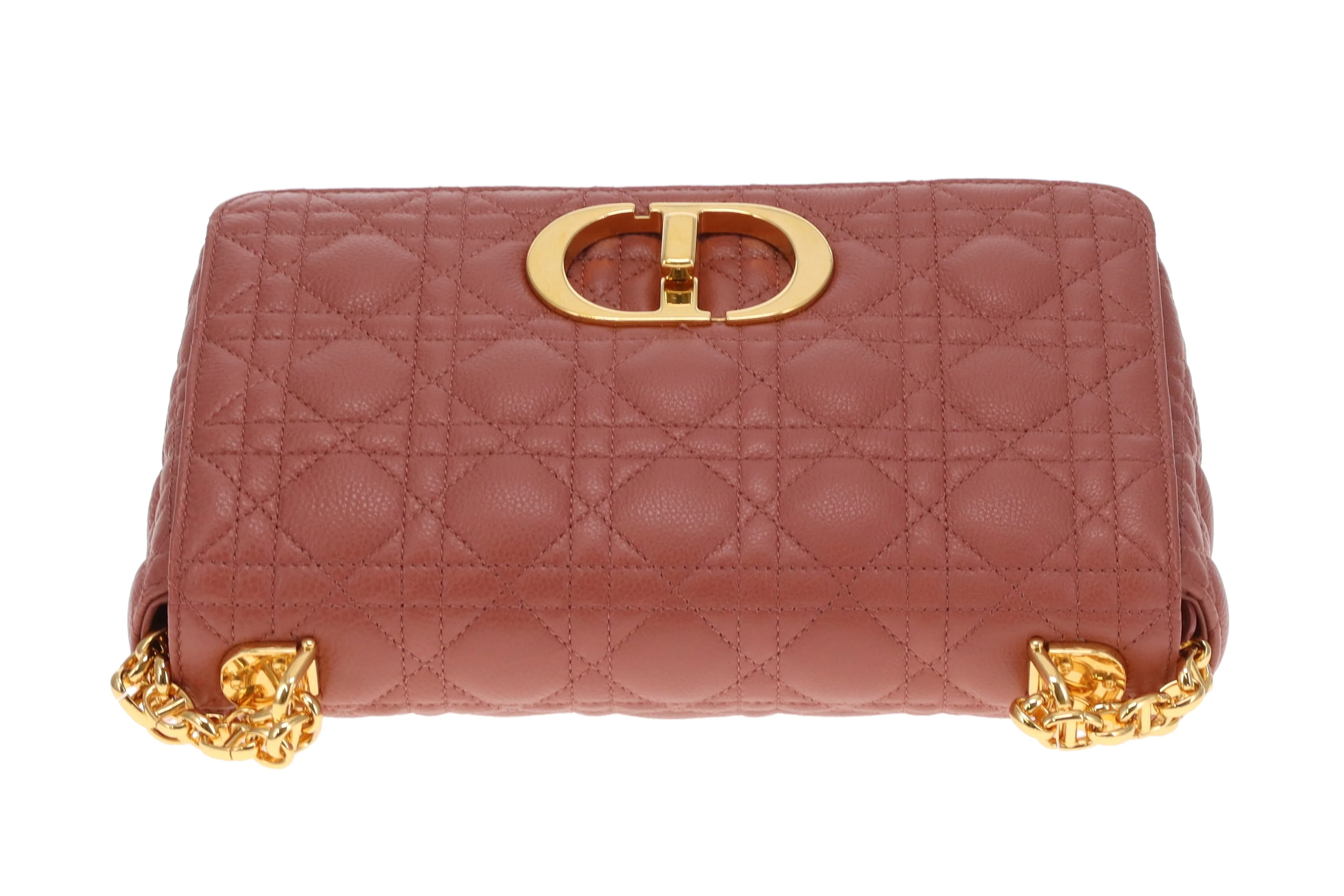 Dior Caro Bag Medium Raspberry Leather GHW 2022 - Image 14