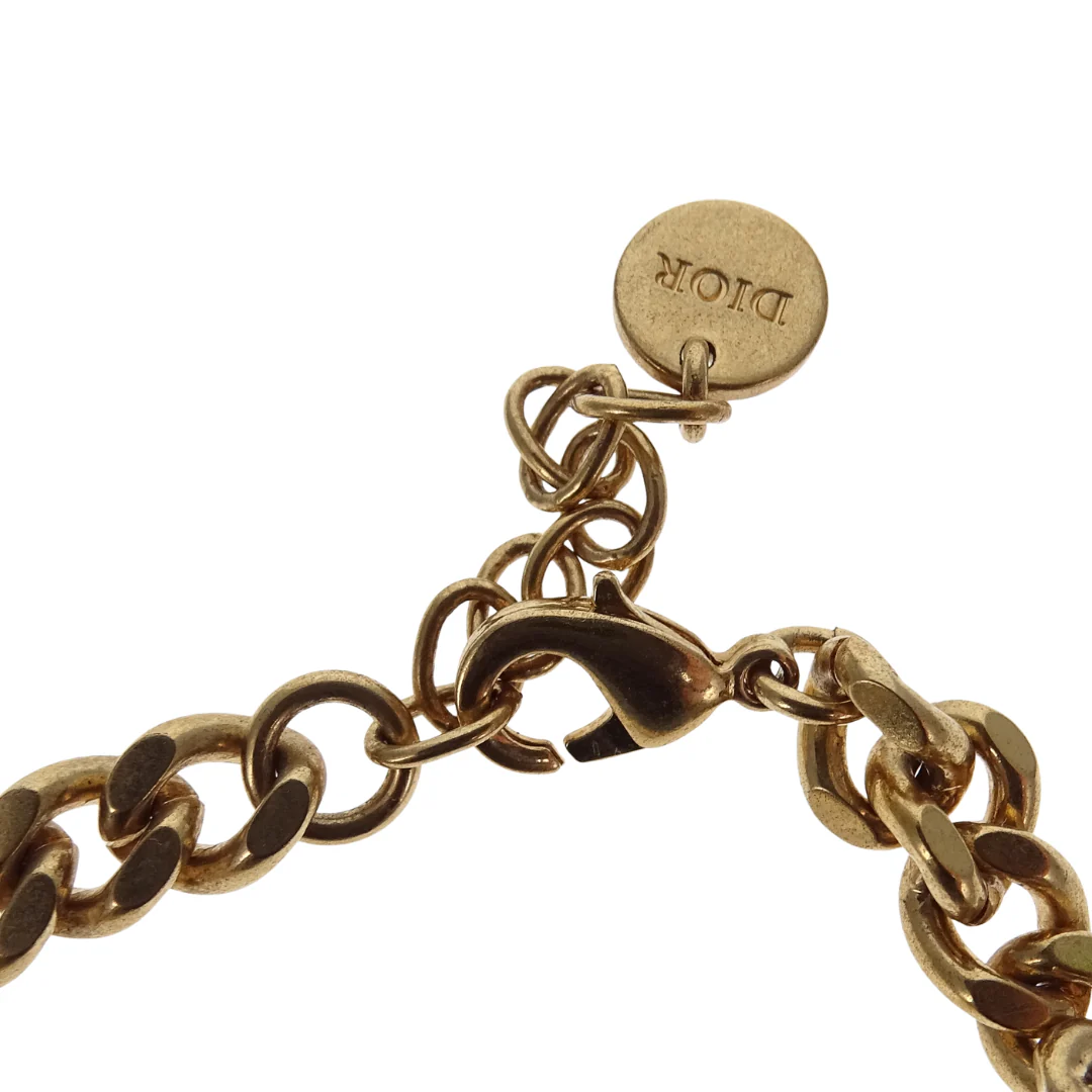 Dior Dio®evolution Gold Tone Metal & Strass Bracelet - Image 11