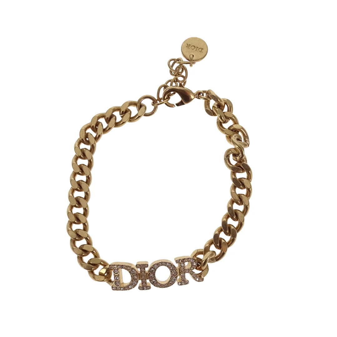 Dior Dio®evolution Gold Tone Metal & Strass Bracelet - Image 12